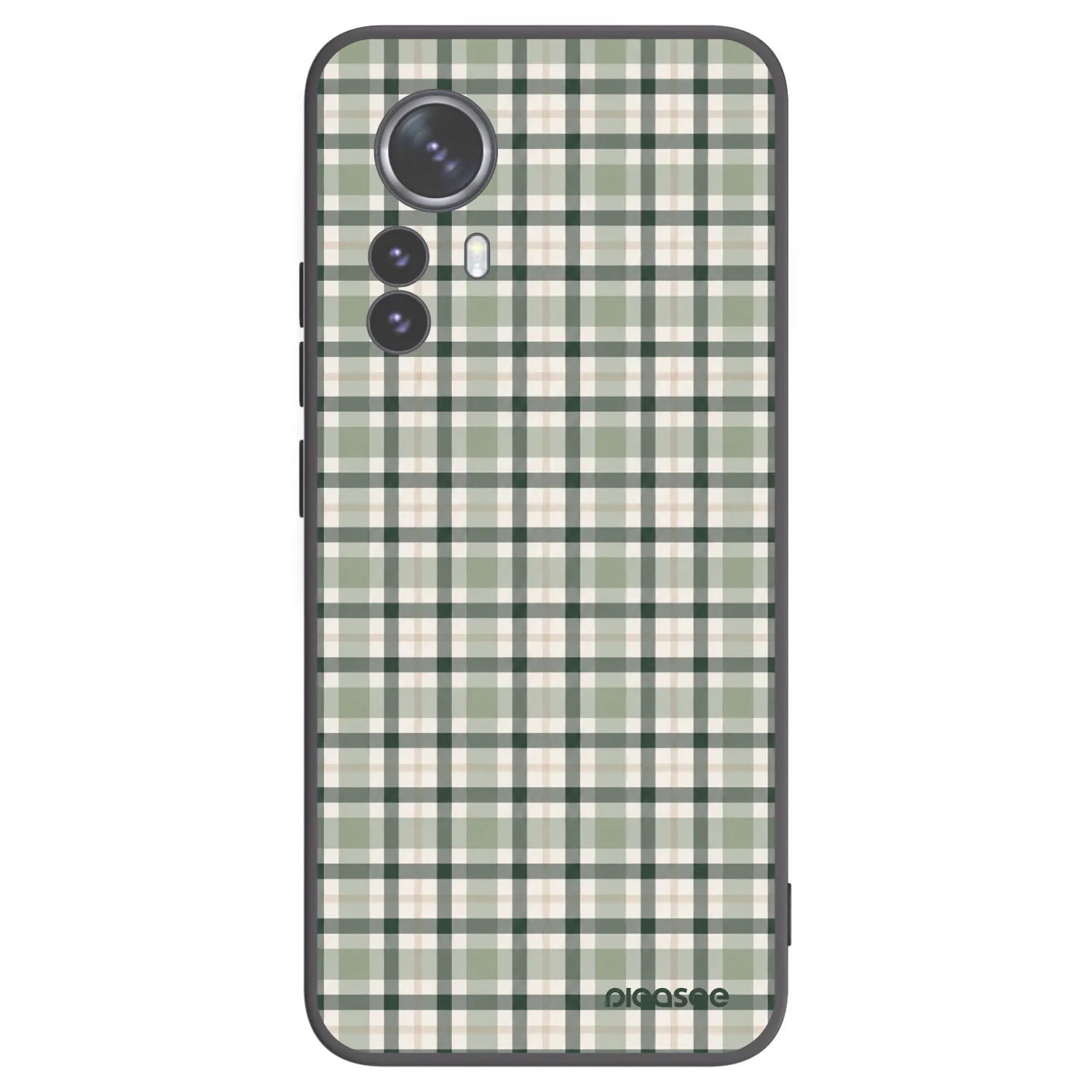 Picasee Xiaomi 12 Pro Hülle - Schwarzes Silikon - Sage Tartan