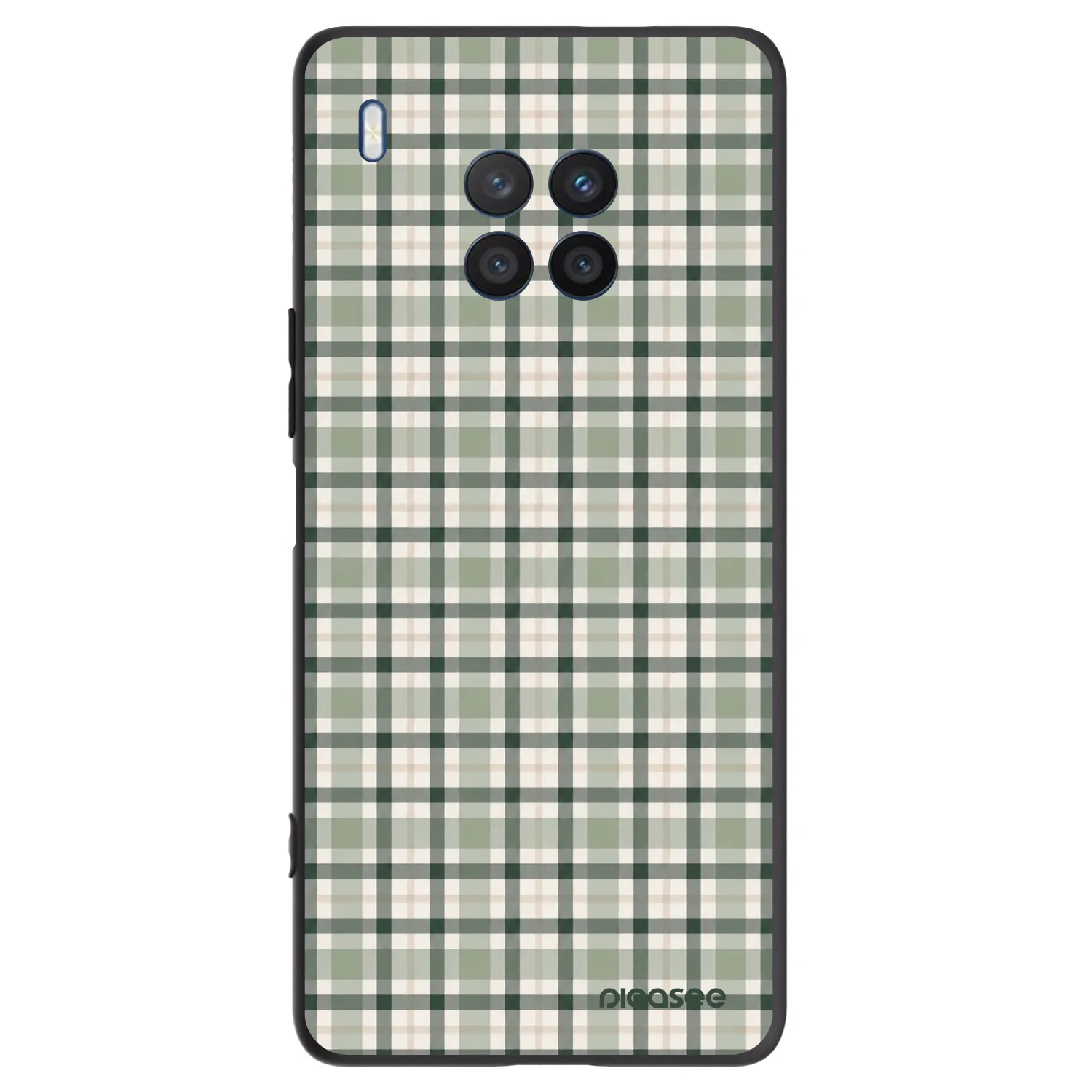 Picasee Honor 50 Lite Hülle - Schwarzes Silikon - Sage Tartan