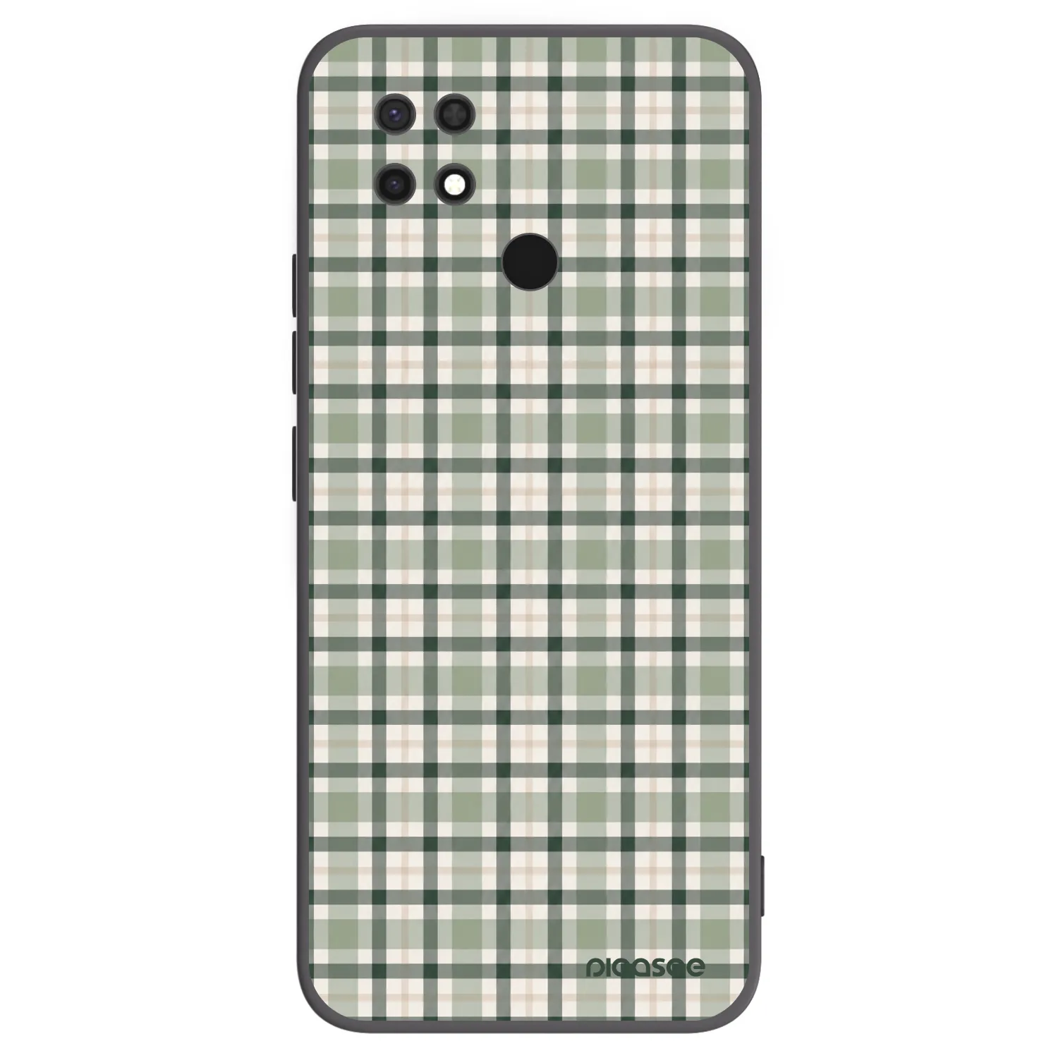 Picasee Xiaomi Redmi 10C Hülle - Schwarzes Silikon - Sage Tartan