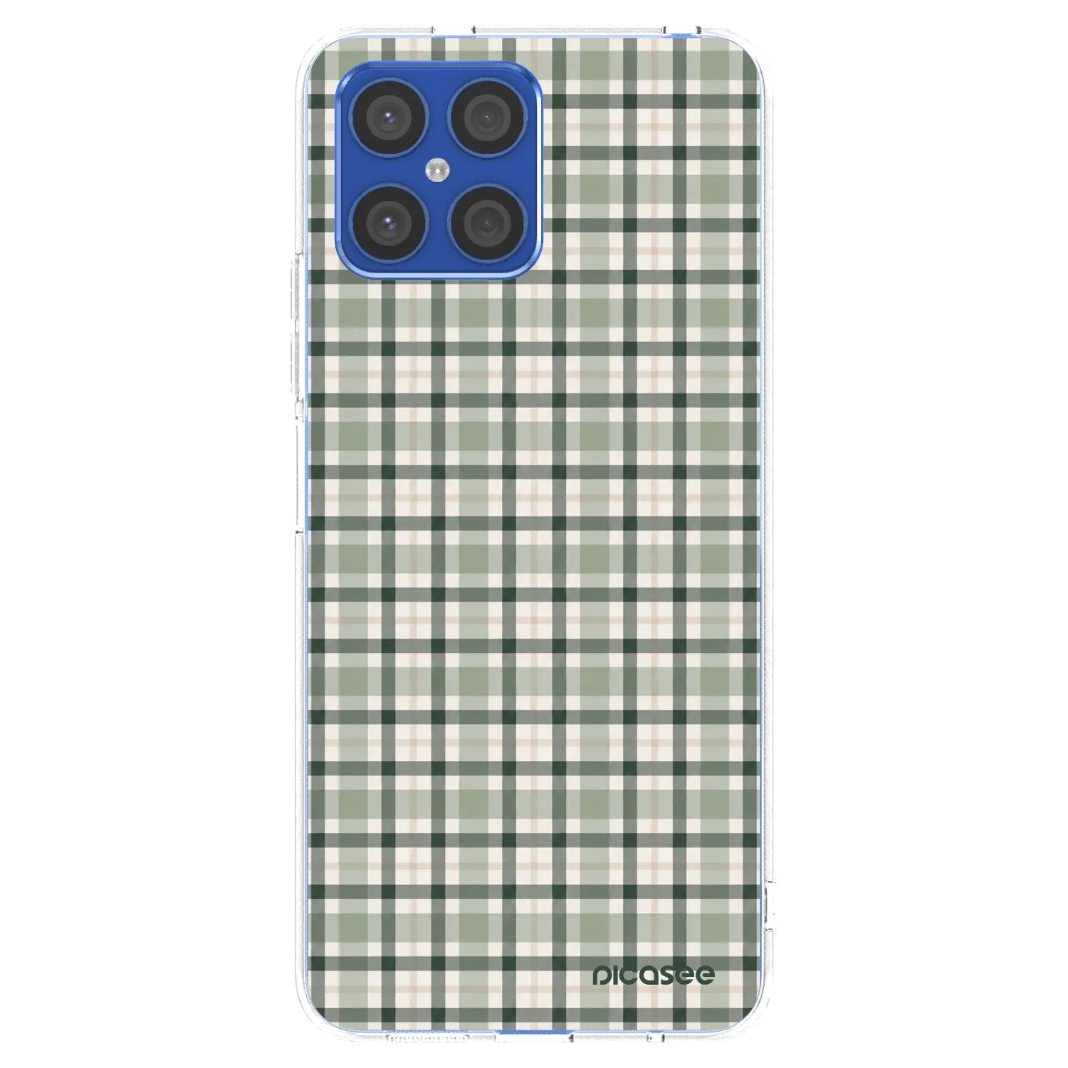 Picasee Honor X8 4G Hülle - Transparentes Silikon - Sage Tartan