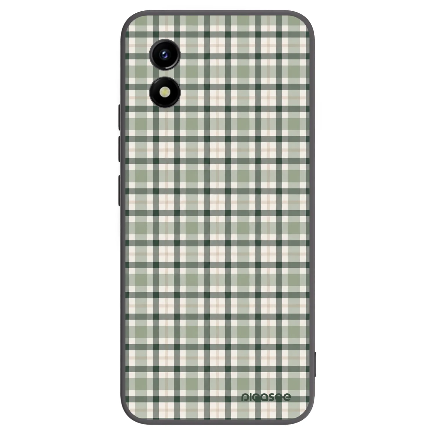 Picasee Vivo Y01 Hülle - Schwarzes Silikon - Sage Tartan