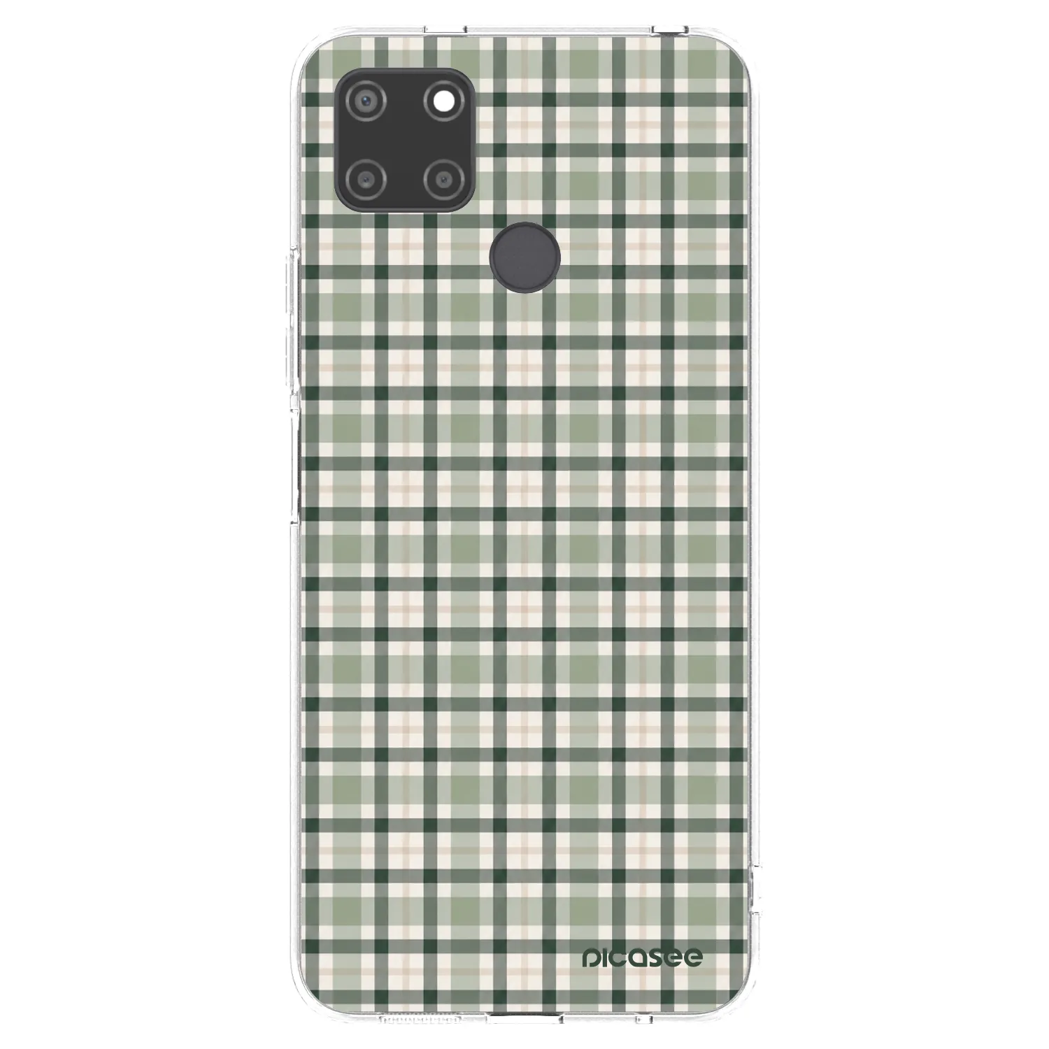 Picasee Realme C21Y Hülle - Transparentes Silikon - Sage Tartan