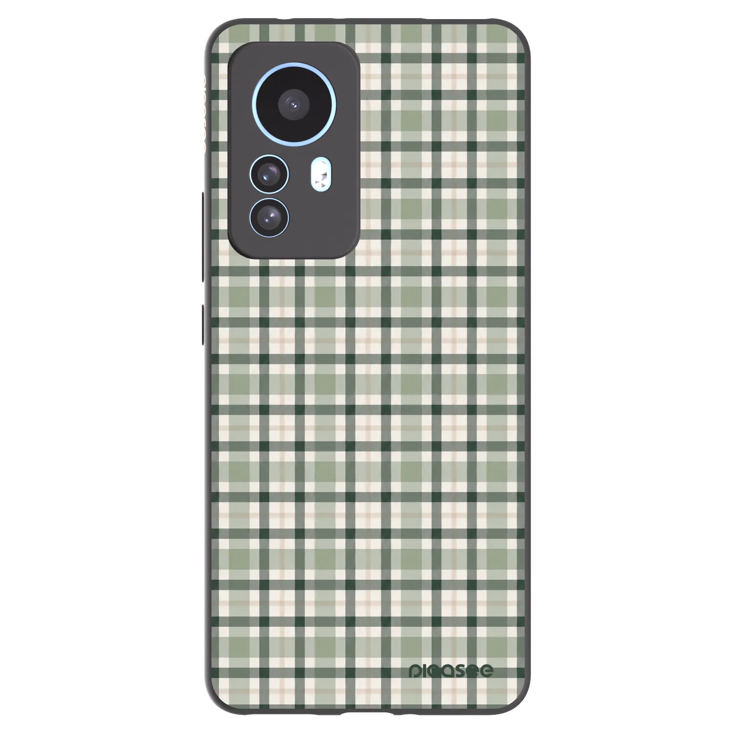 Picasee Xiaomi 12T Hülle - Schwarzes Silikon - Sage Tartan