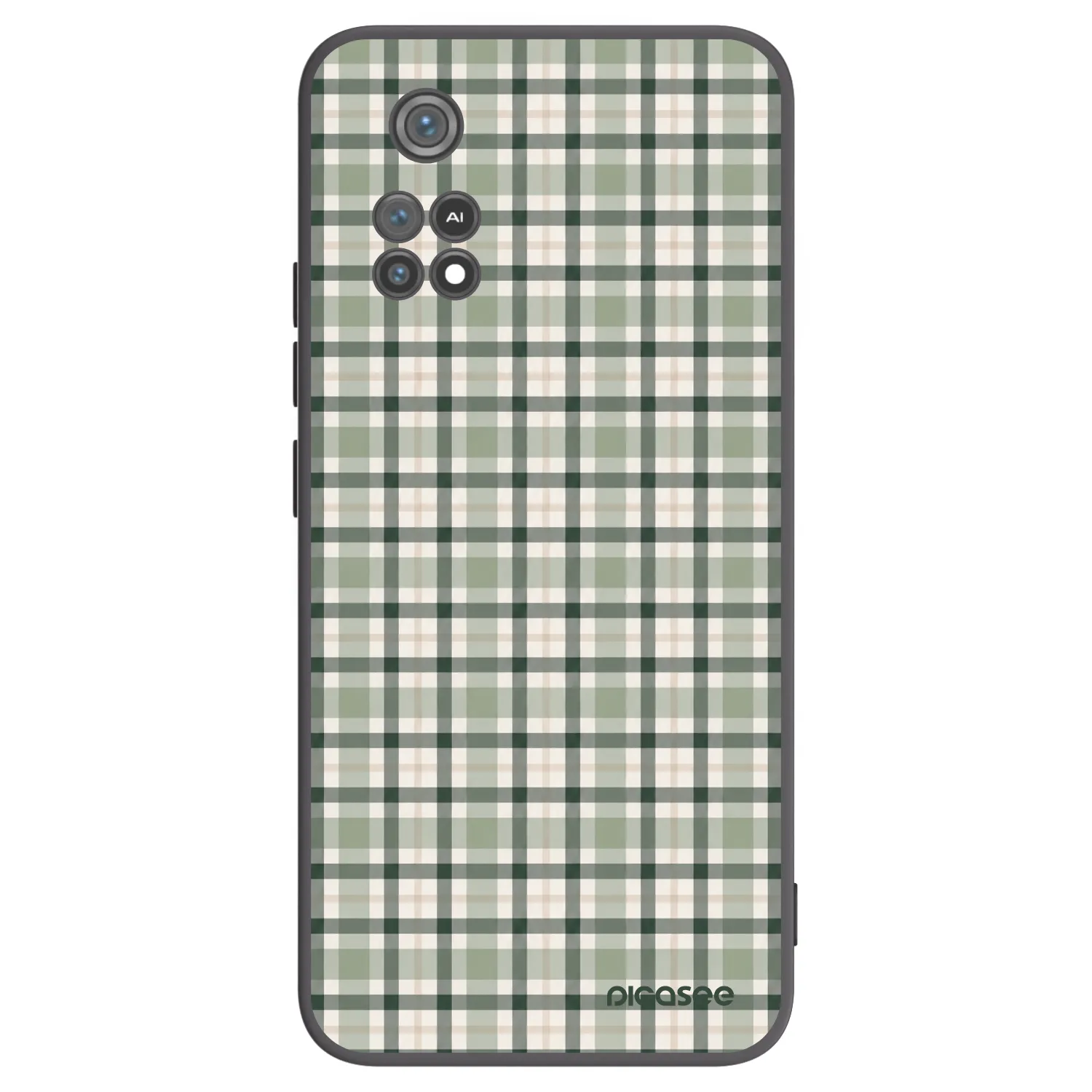 Picasee Xiaomi Poco M4 Pro Hülle - Schwarzes Silikon - Sage Tartan