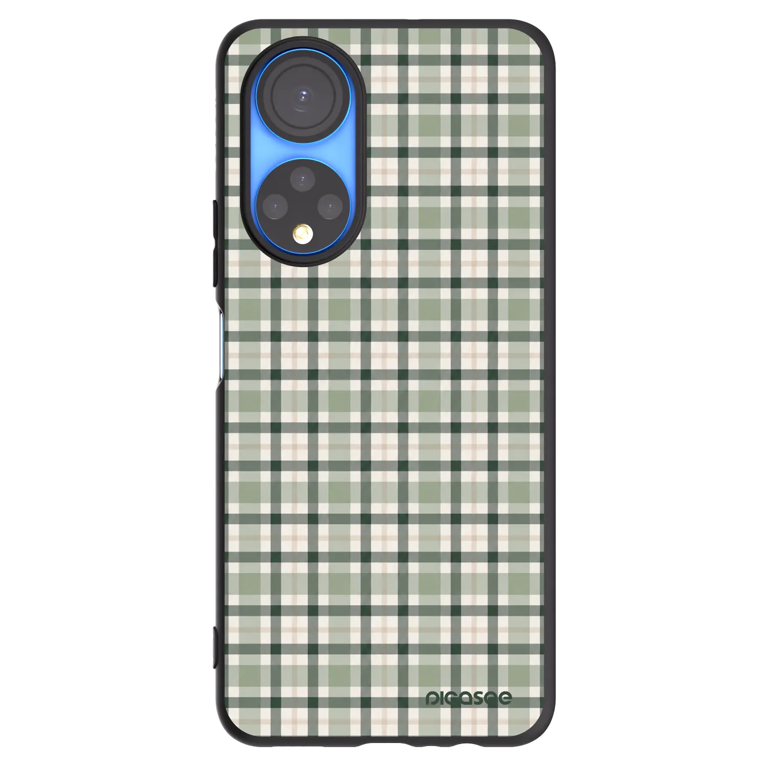 Picasee Honor X7 Hülle - Schwarzes Silikon - Sage Tartan