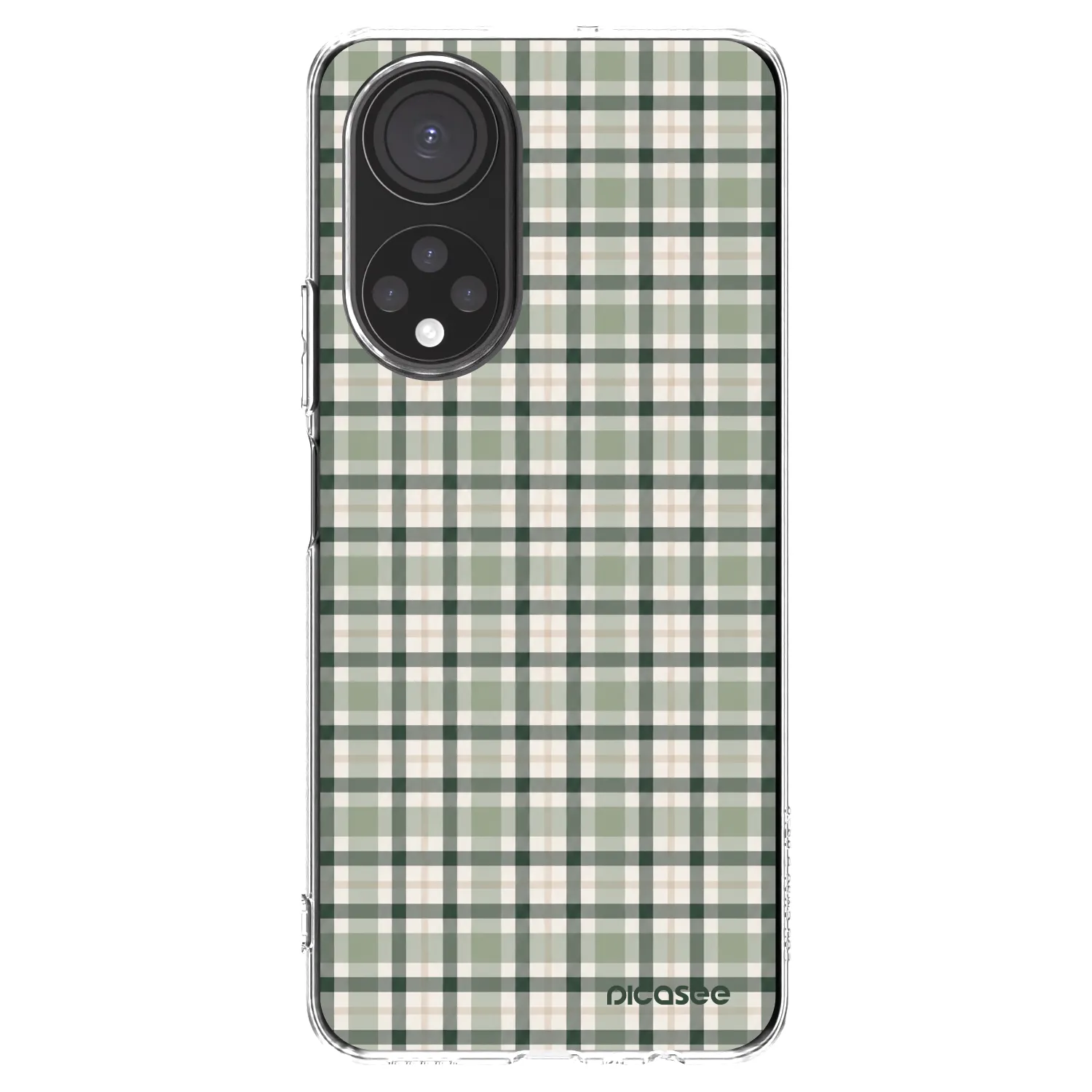 Picasee Honor X7 Hülle - Transparentes Silikon - Sage Tartan