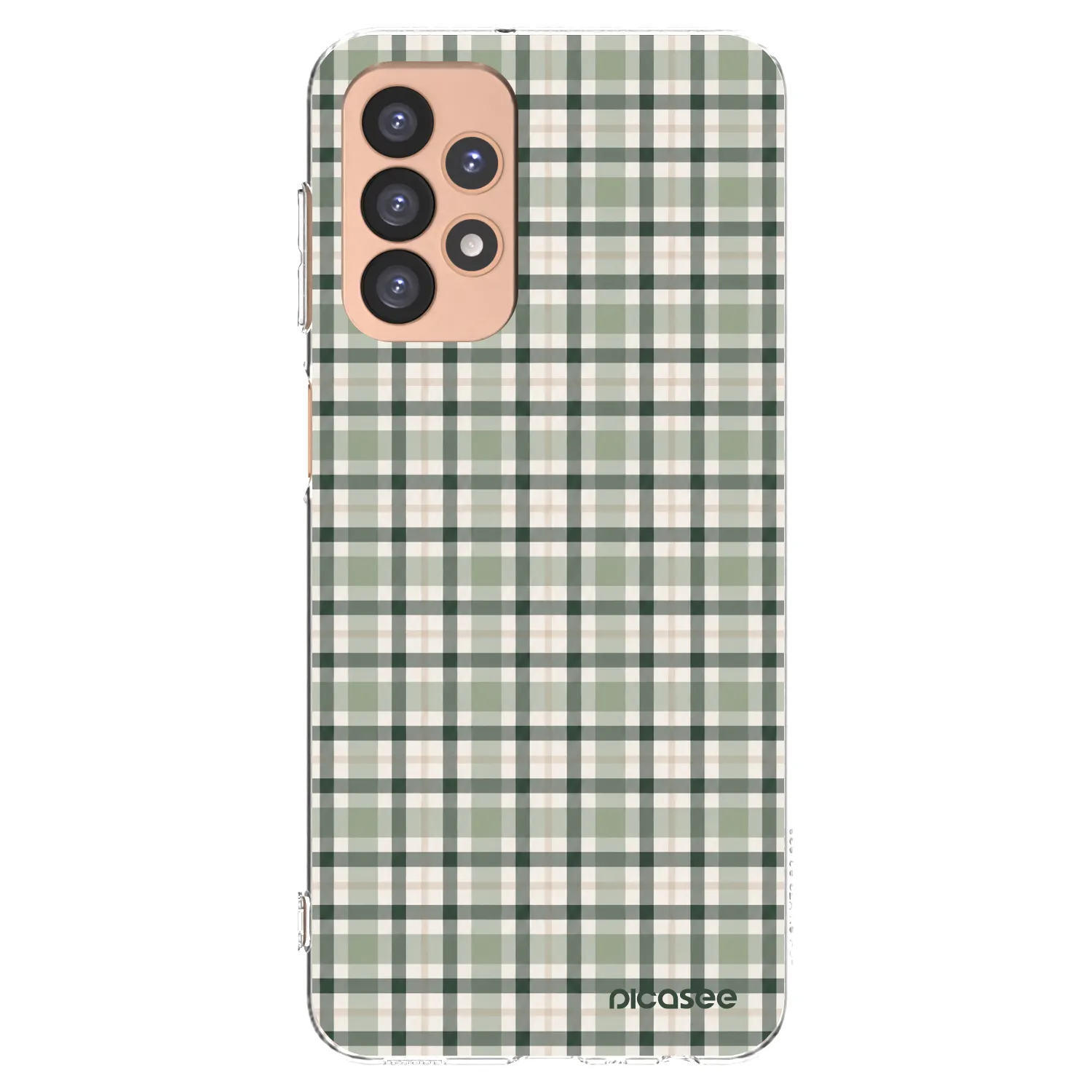 Picasee Samsung Galaxy A23 A236B 5G Hülle - Transparentes Silikon - Sage Tartan