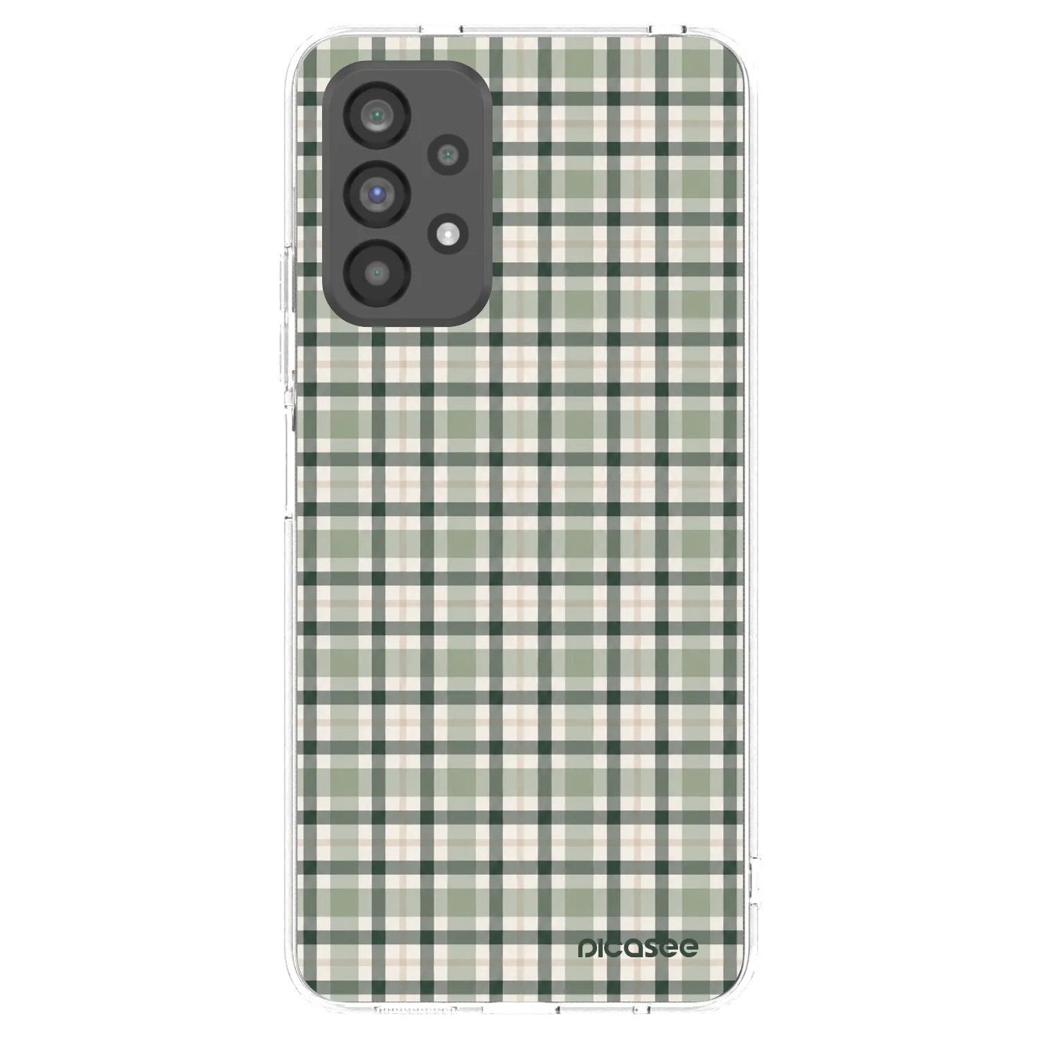 Picasee Samsung Galaxy A73 5G Hülle - Transparentes Silikon - Sage Tartan