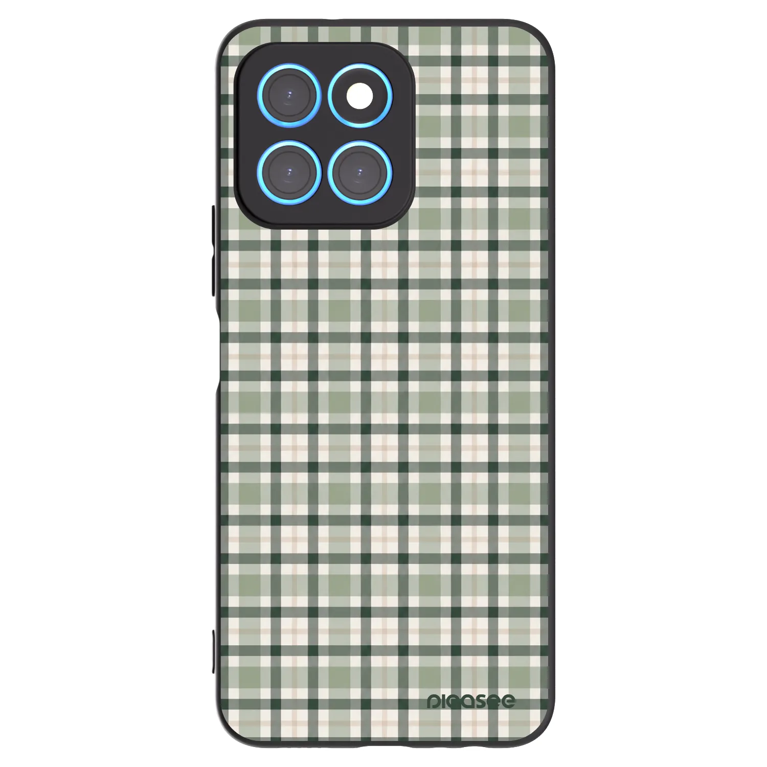Picasee Honor X6 Hülle - Schwarzes Silikon - Sage Tartan