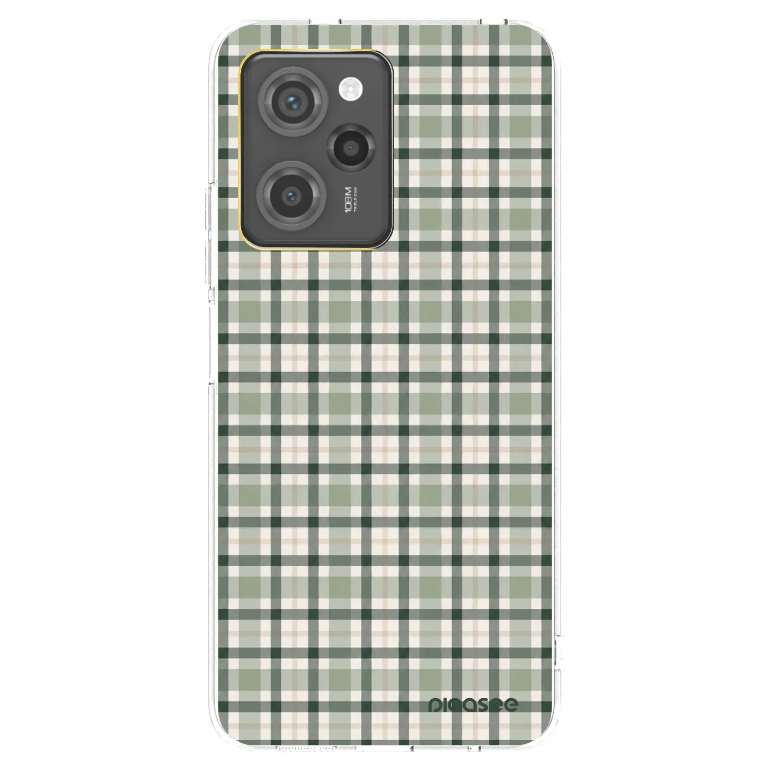 Picasee Xiaomi Poco X5 Pro Hülle - Schwarzes Silikon - Sage Tartan