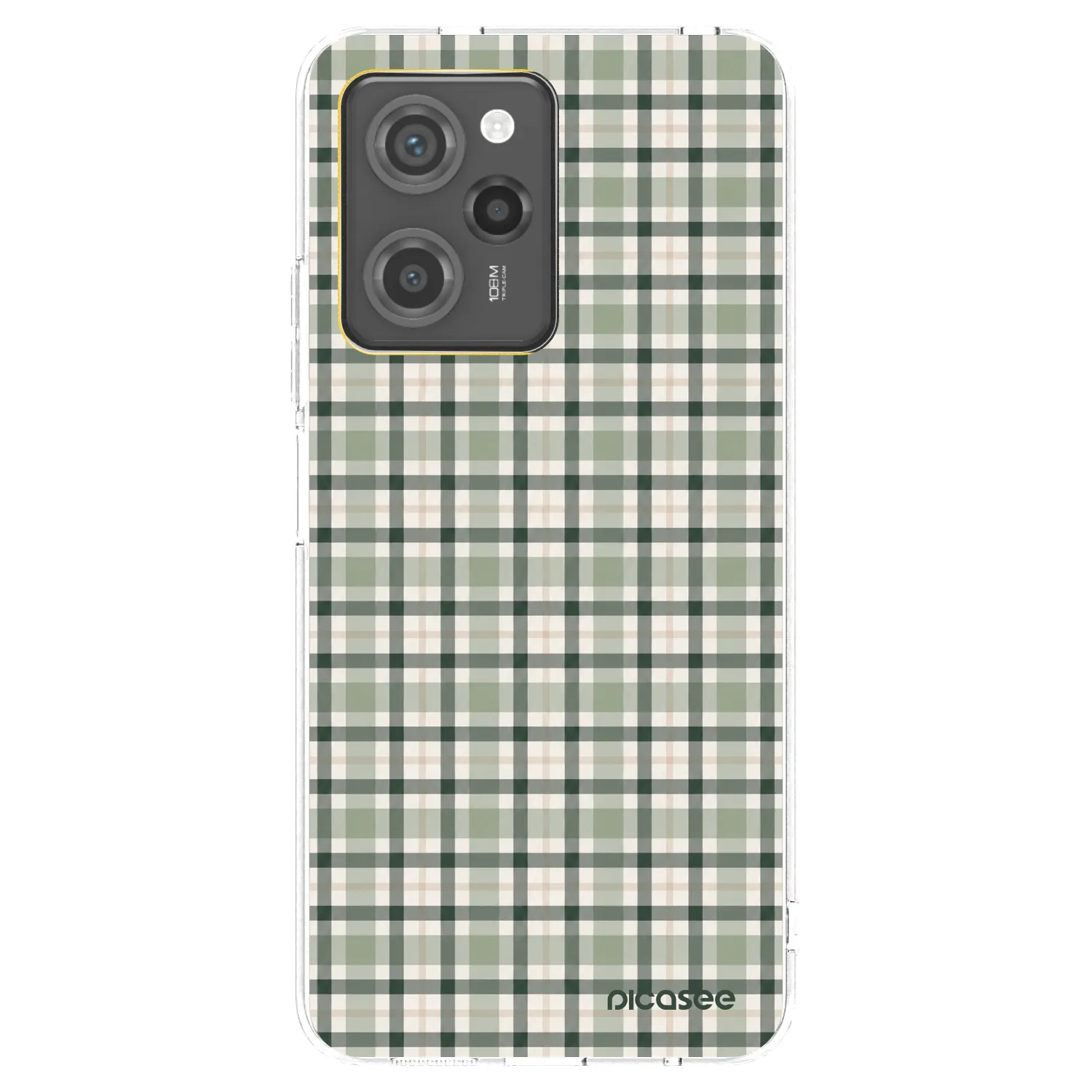 Picasee Xiaomi Poco X5 Pro Hülle - Transparentes Silikon - Sage Tartan