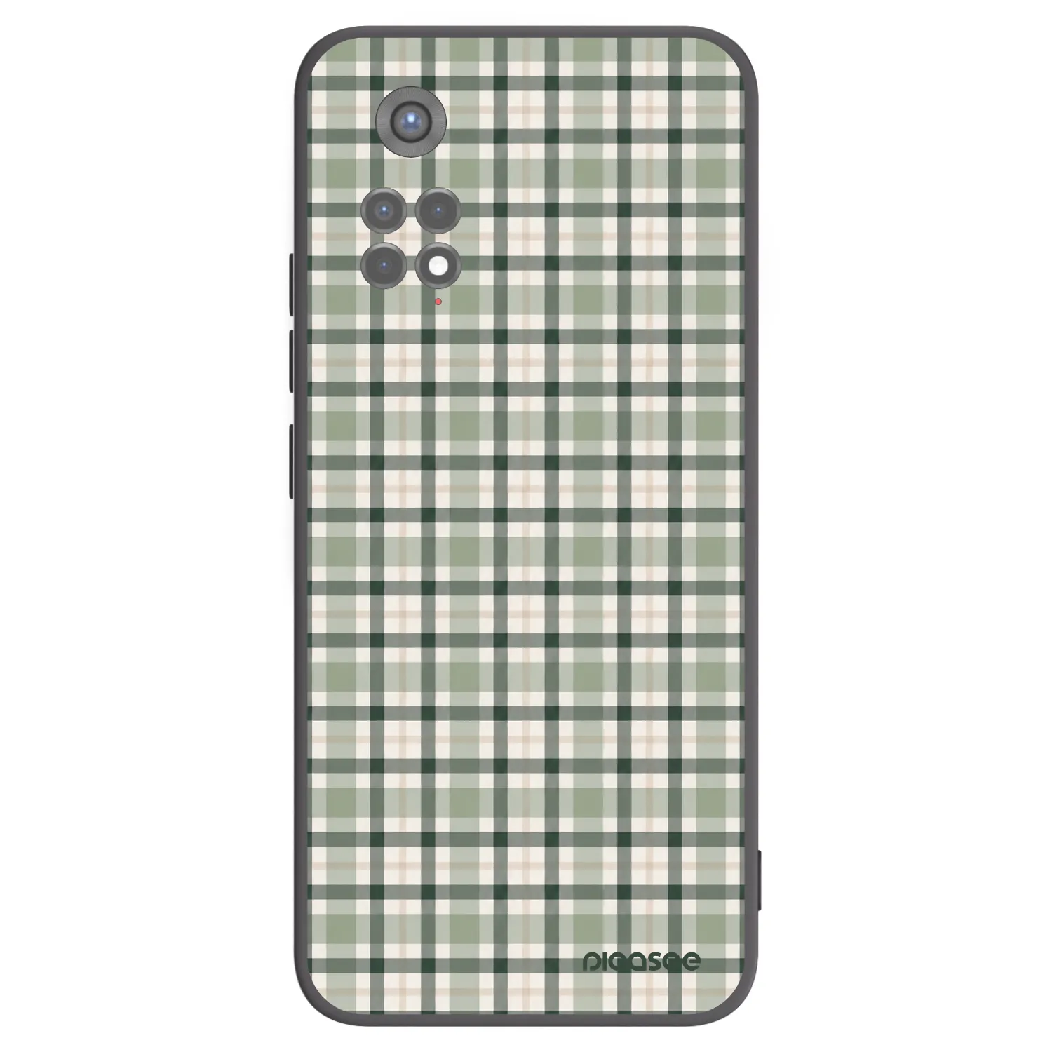 Picasee Xiaomi Redmi Note 11S 5G Hülle - Schwarzes Silikon - Sage Tartan