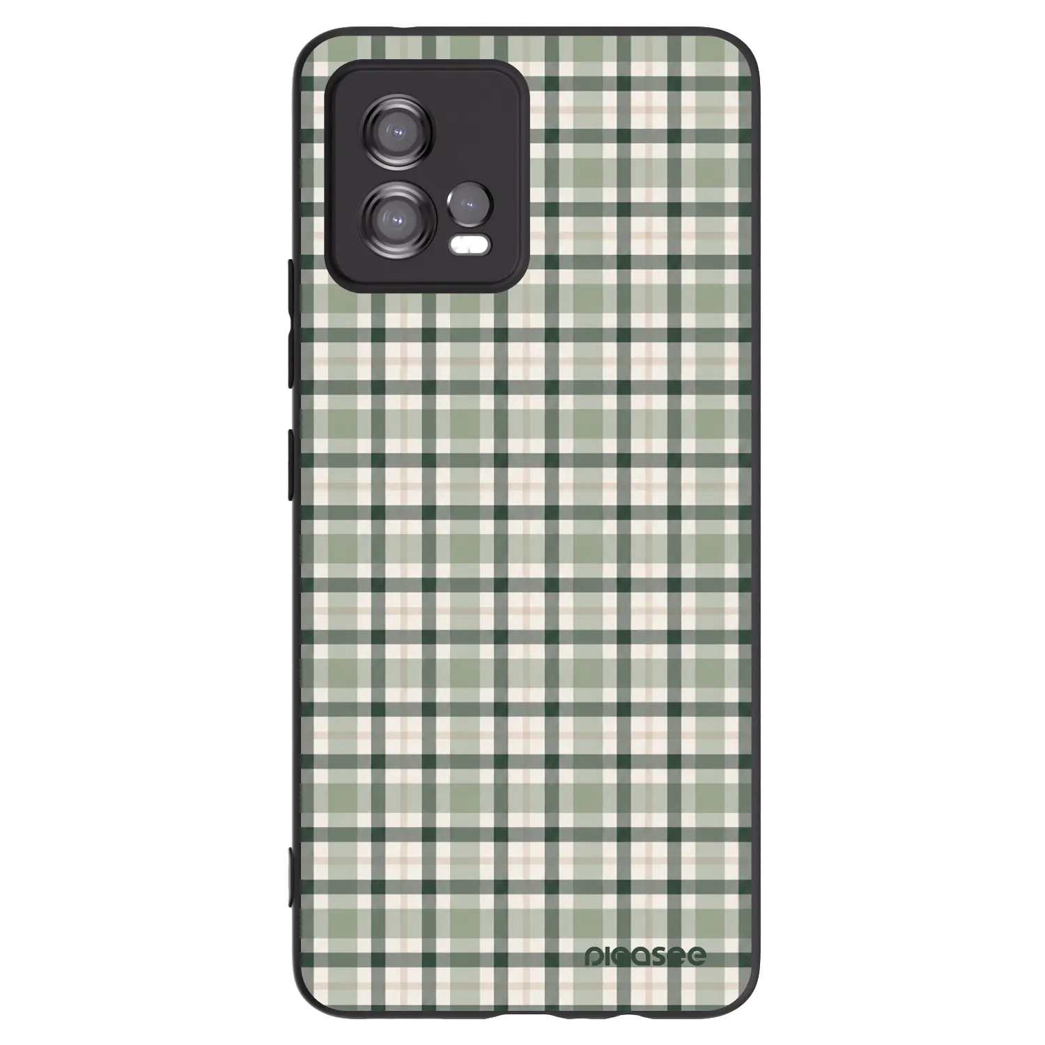 Picasee Motorola Moto G72 Hülle - Schwarzes Silikon - Sage Tartan