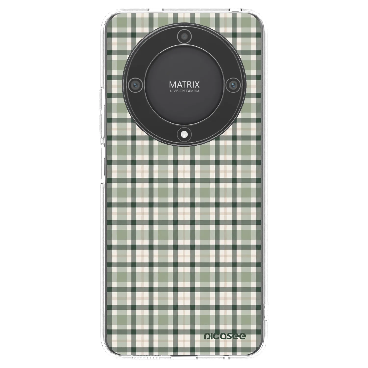 Picasee Honor Magic5 Lite 5G Hülle - Transparentes Silikon - Sage Tartan