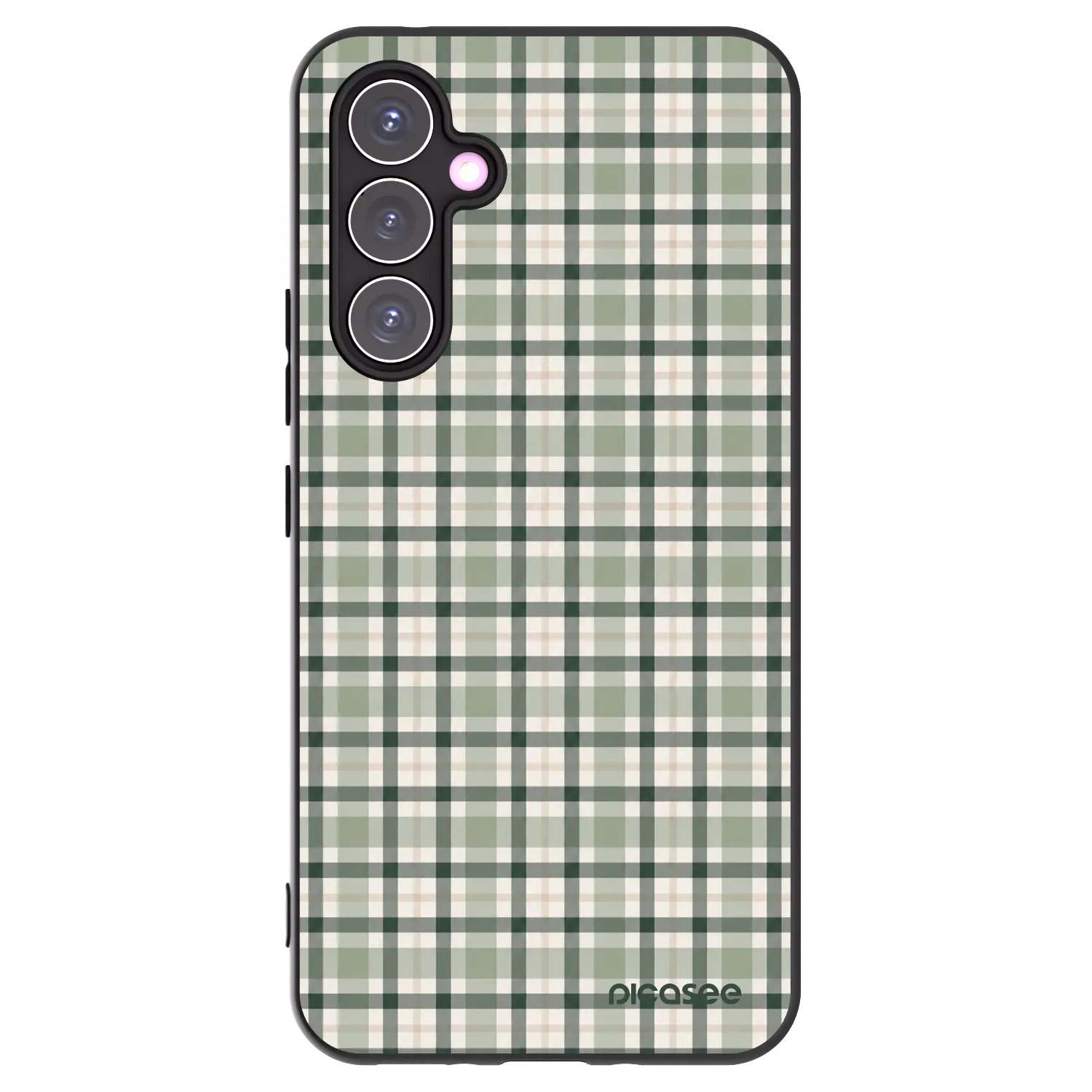 Picasee Samsung Galaxy A54 5G A546B Hülle - Schwarzes Silikon - Sage Tartan