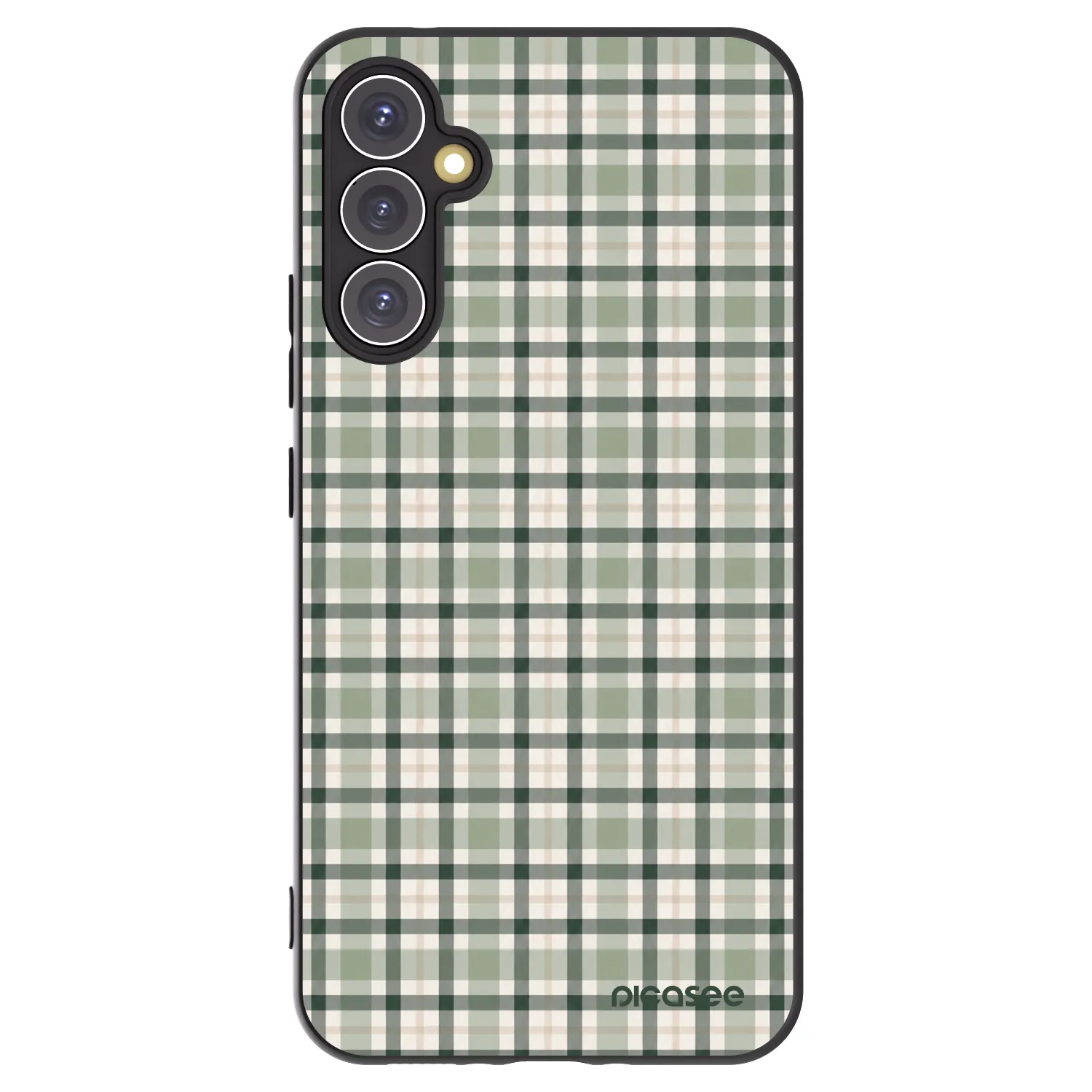 Picasee Samsung Galaxy A34 5G A346B Hülle - Schwarzes Silikon - Sage Tartan