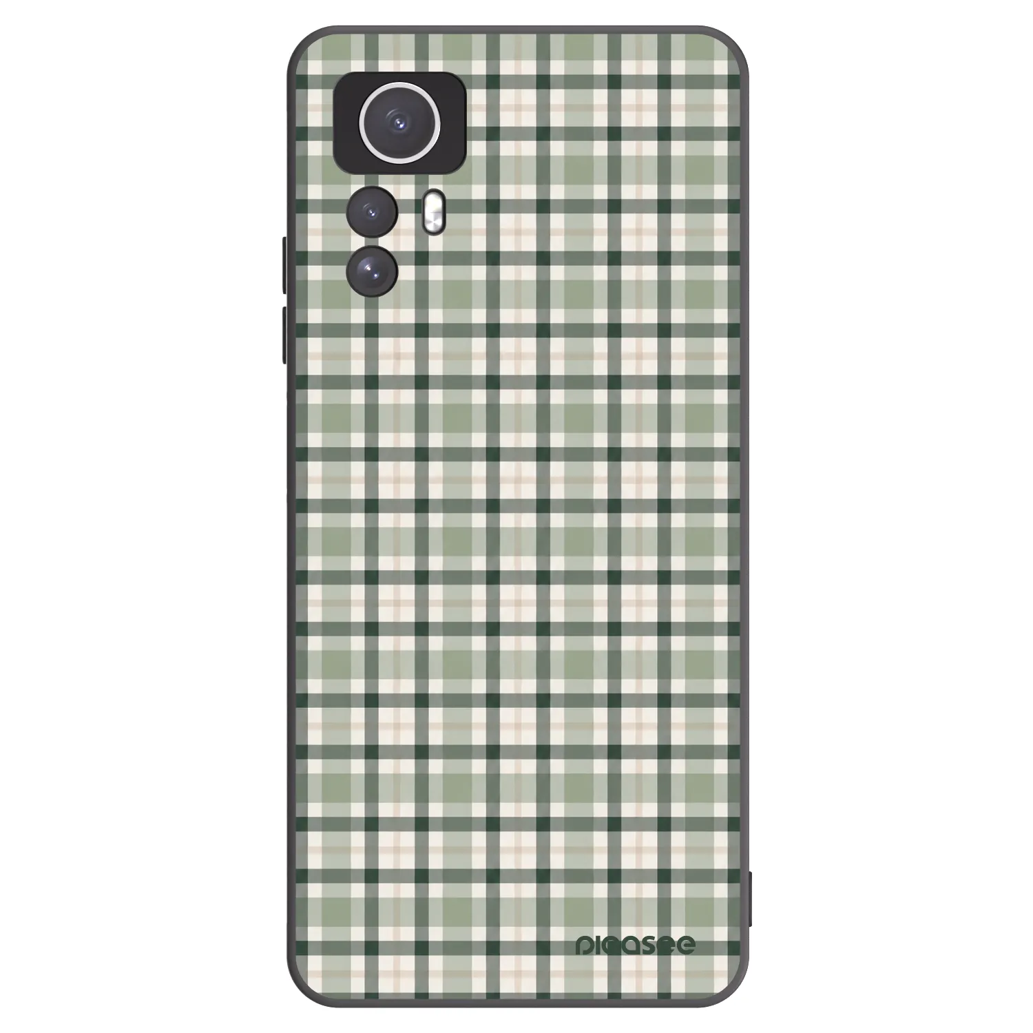 Picasee Xiaomi Redmi Note 12S Hülle - Schwarzes Silikon - Sage Tartan