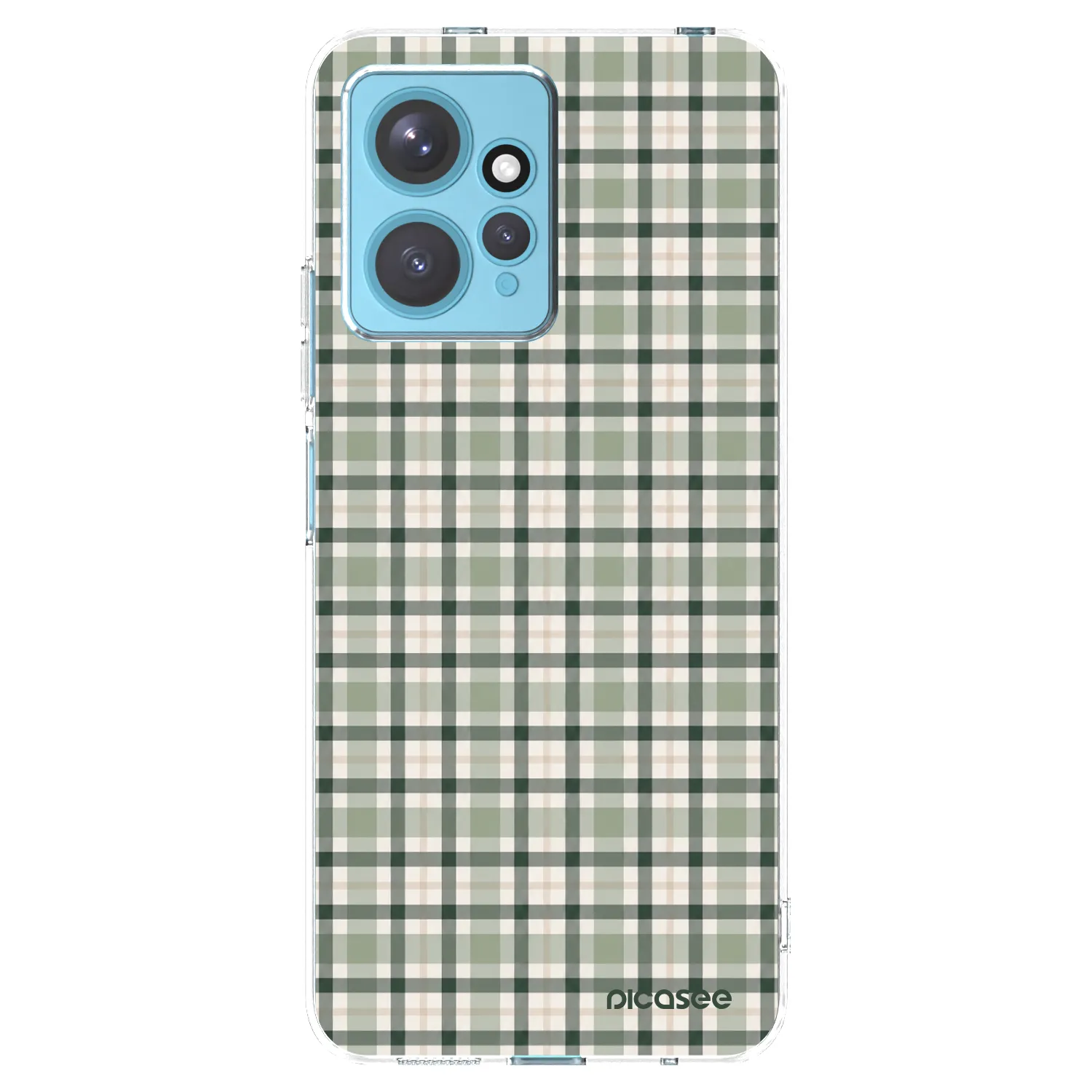 Picasee Xiaomi Redmi Note 12 4G Hülle - Transparentes Silikon - Sage Tartan