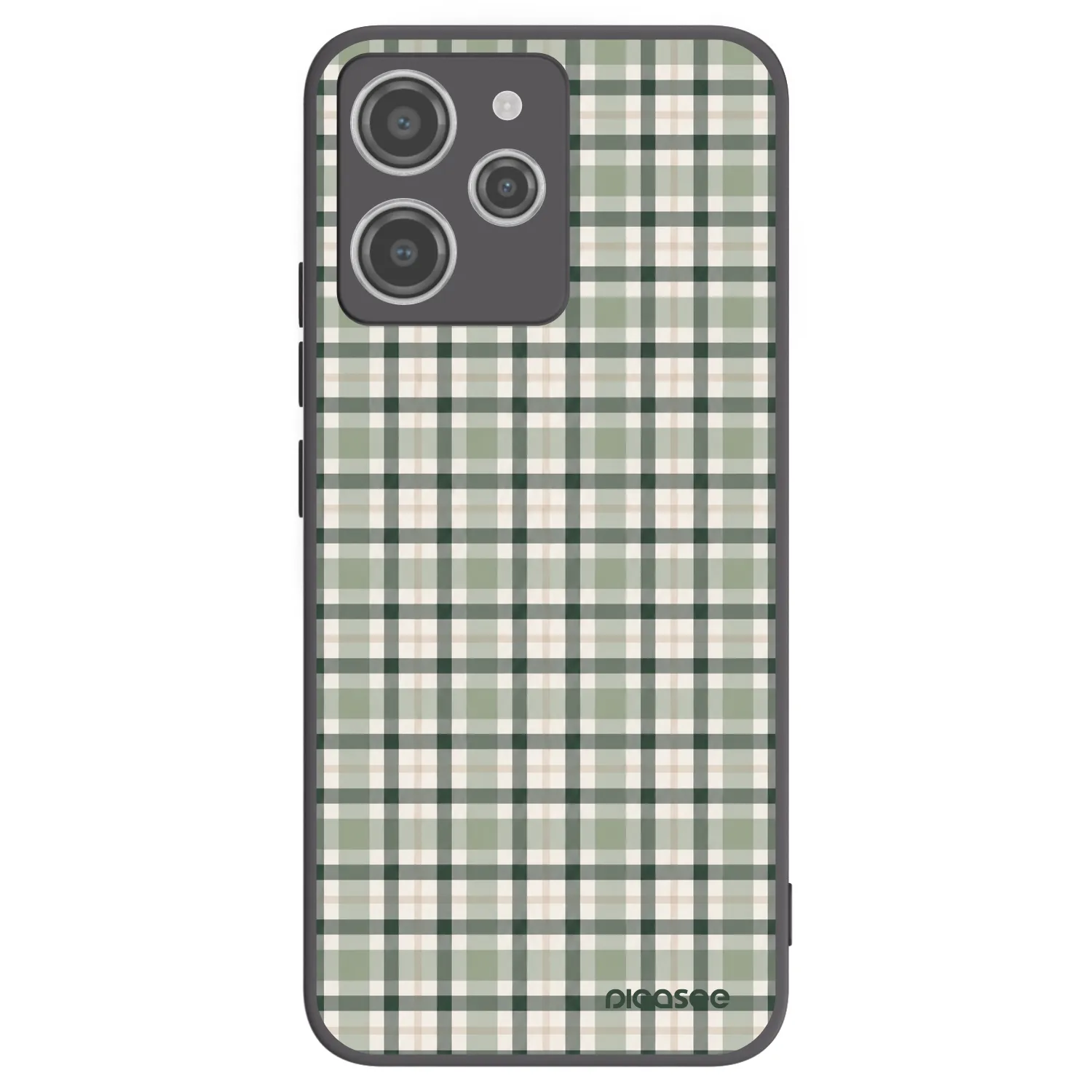 Picasee Xiaomi Redmi 12 4G Hülle - Schwarzes Silikon - Sage Tartan