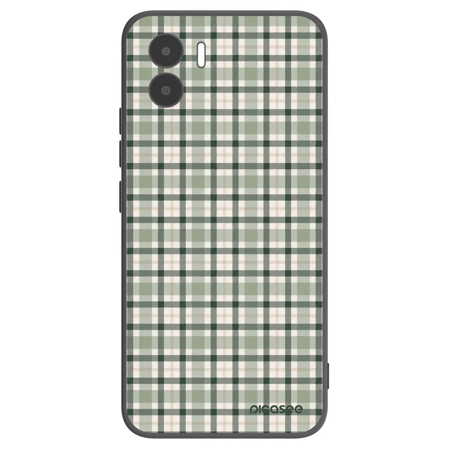 Picasee Xiaomi Redmi A2 Hülle - Schwarzes Silikon - Sage Tartan