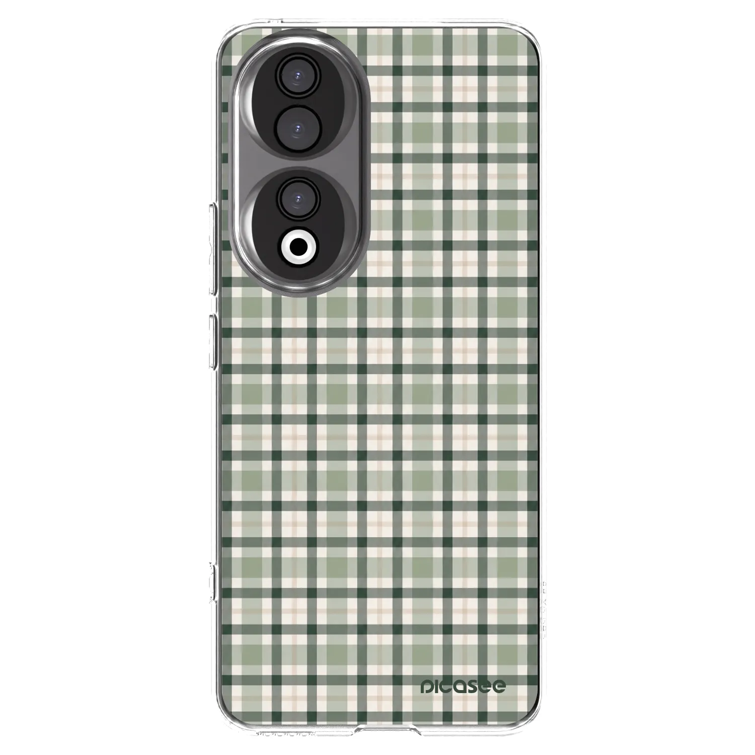 Picasee Honor 90 5G Hülle - Transparentes Silikon - Sage Tartan