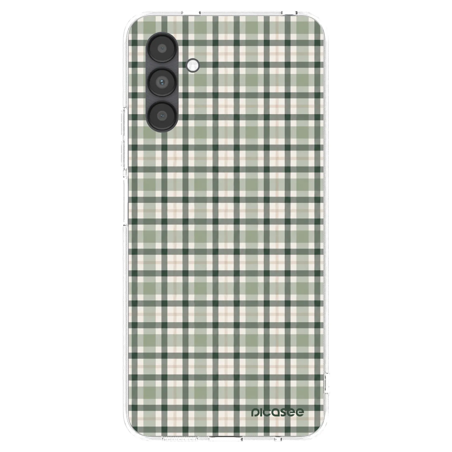 Picasee Samsung Galaxy A04s A047F Hülle - Transparentes Silikon - Sage Tartan