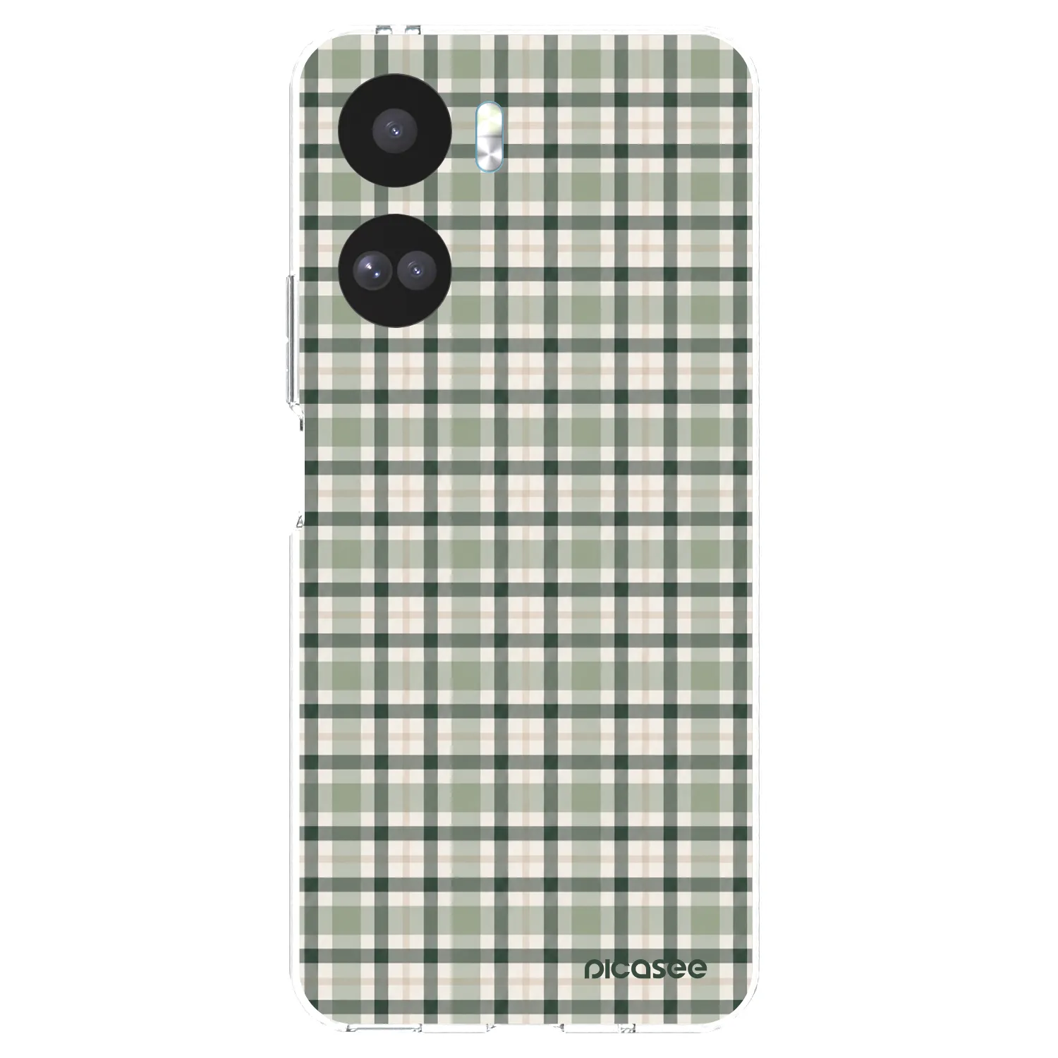 Picasee Honor 90 Lite 5G Hülle - Transparentes Silikon - Sage Tartan