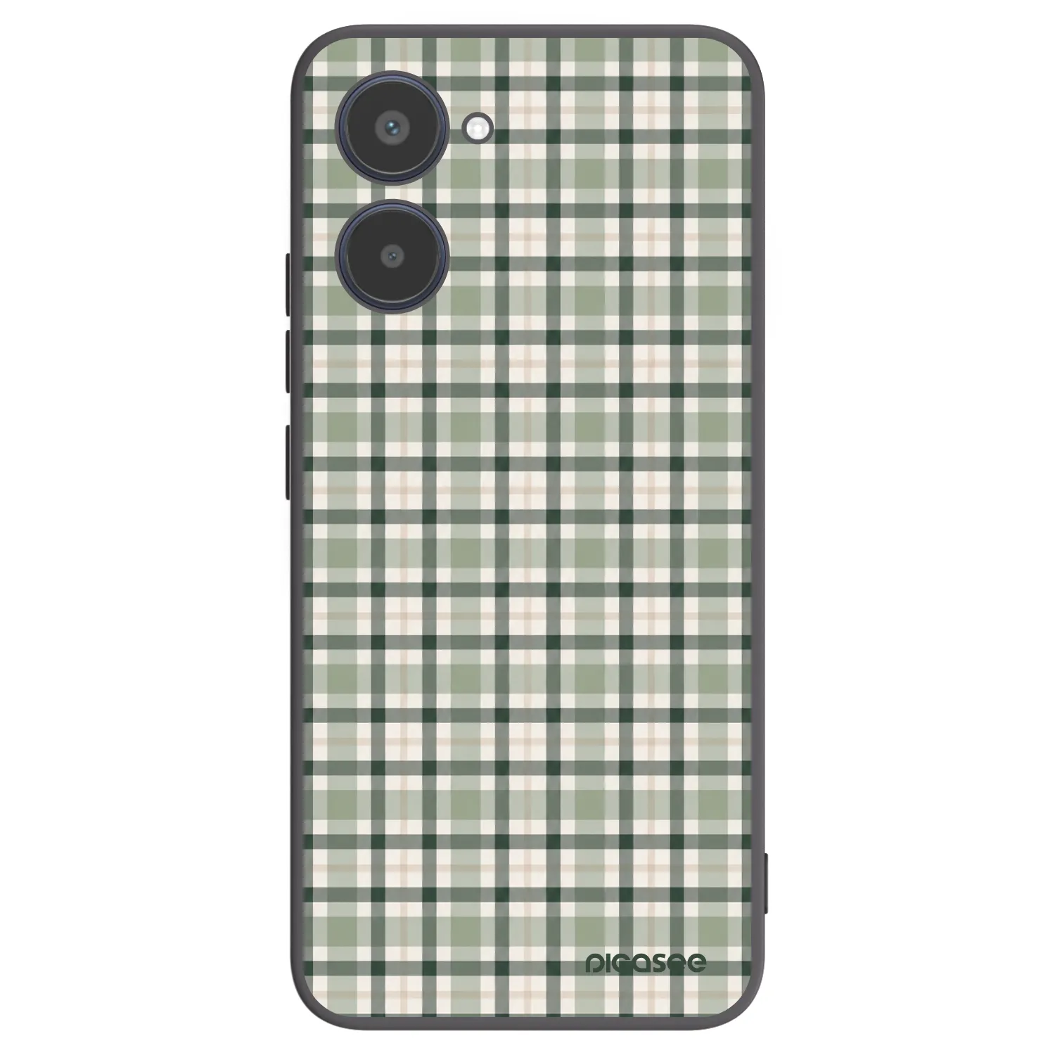 Picasee Realme 10 4G Hülle - Schwarzes Silikon - Sage Tartan