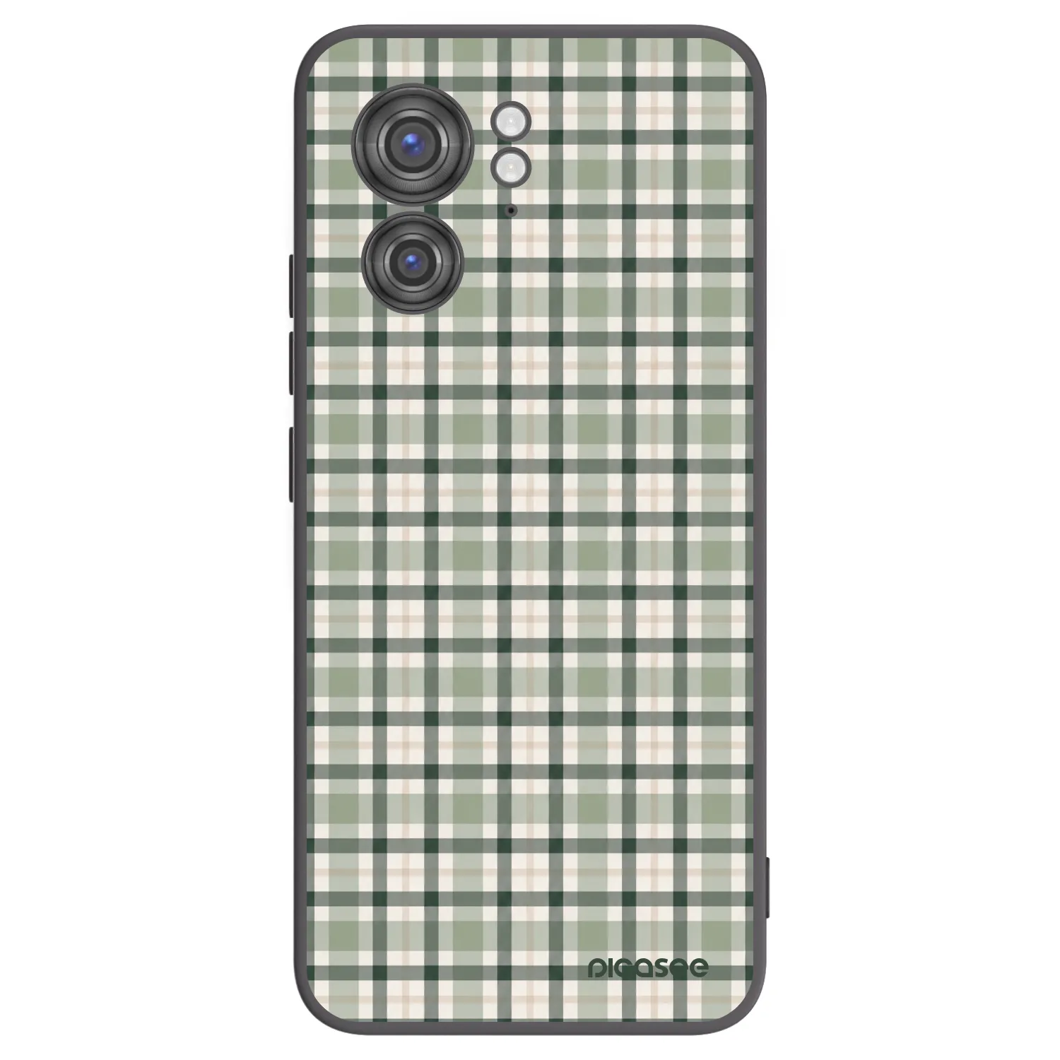 Picasee Motorola Edge 40 Hülle - Schwarzes Silikon - Sage Tartan