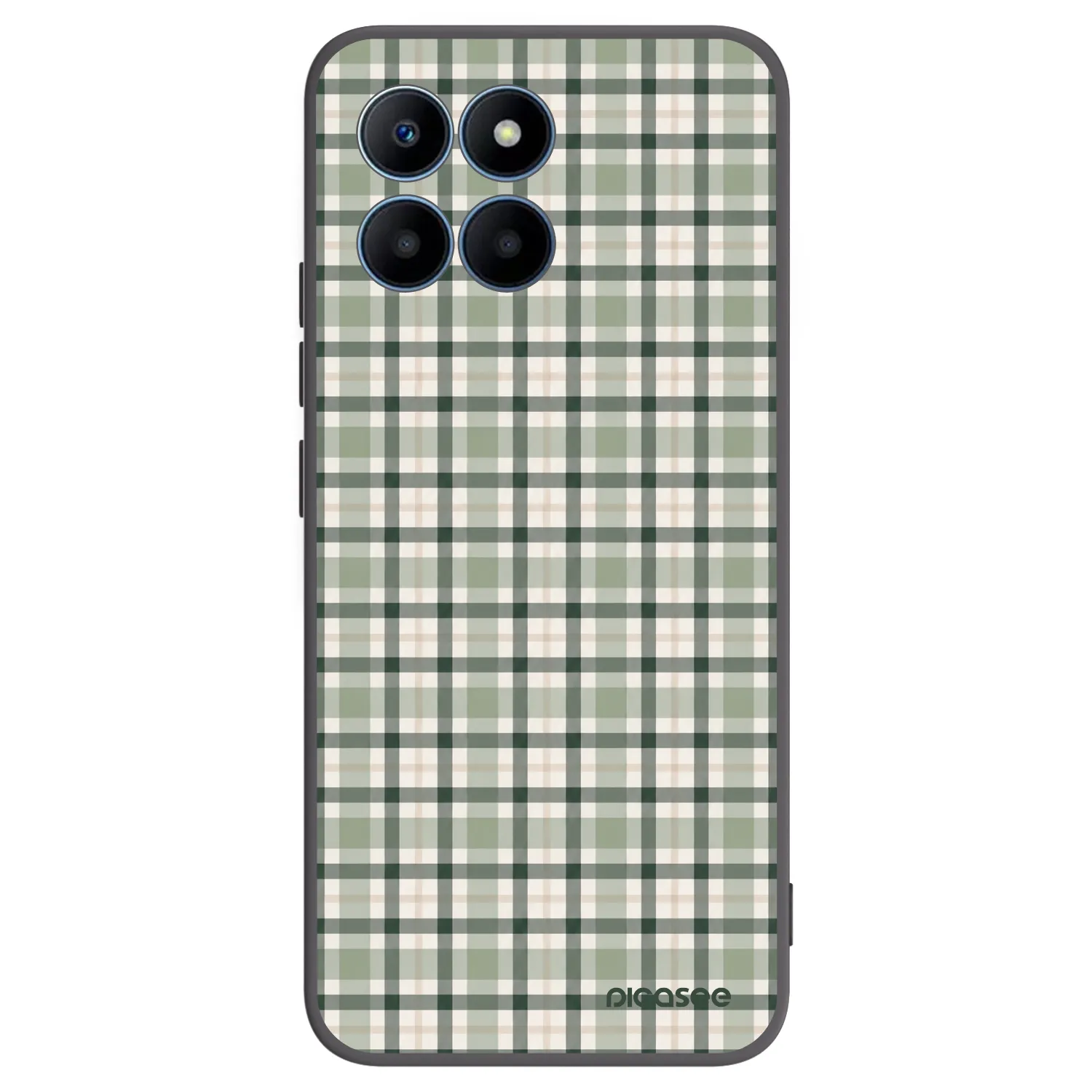 Picasee Honor 70 Lite Hülle - Schwarzes Silikon - Sage Tartan