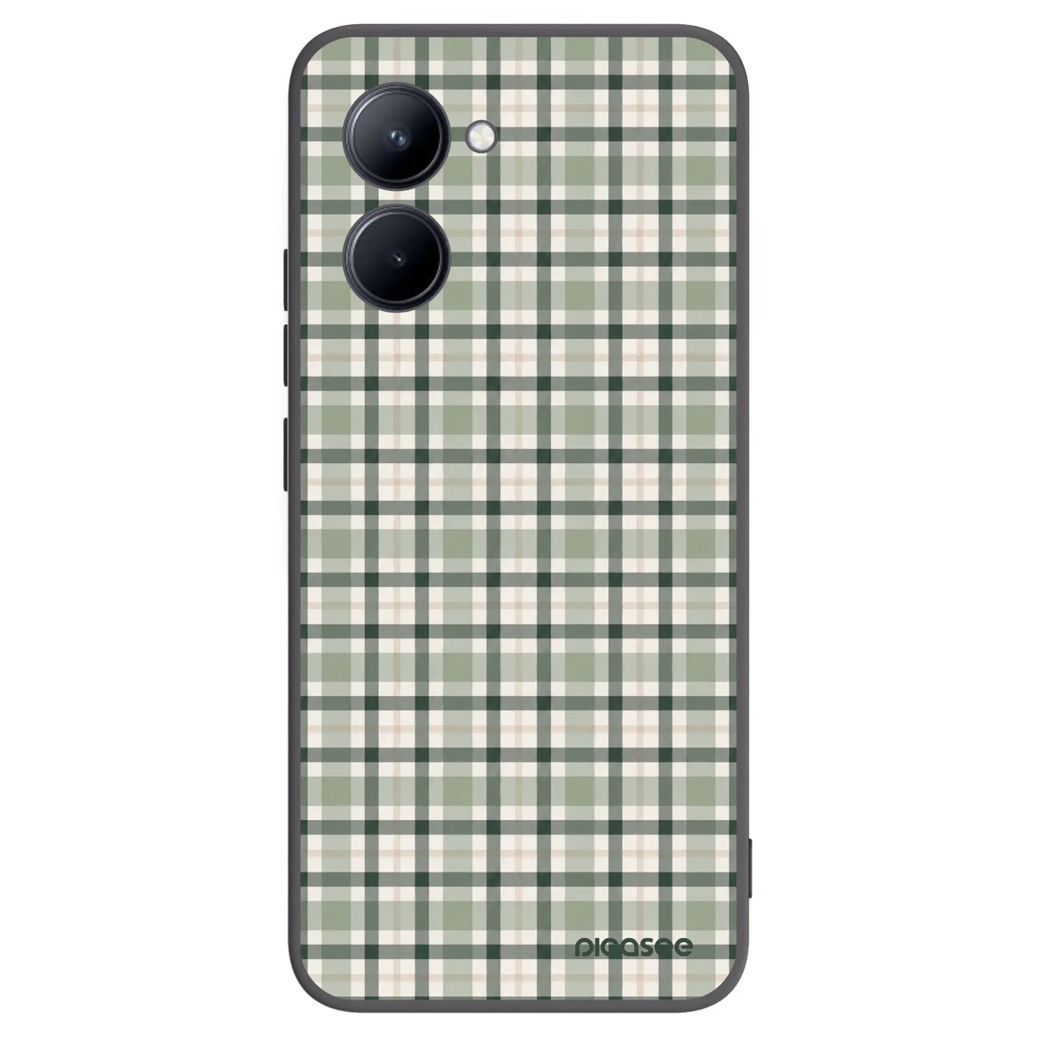 Picasee Realme C33 (2023) Hülle - Schwarzes Silikon - Sage Tartan
