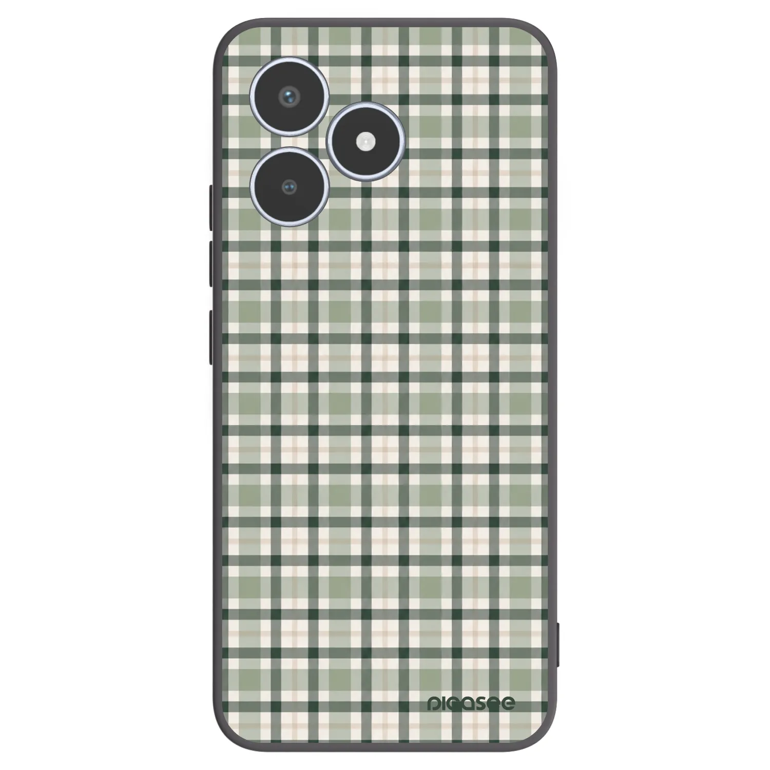 Picasee Realme C53 Hülle - Schwarzes Silikon - Sage Tartan