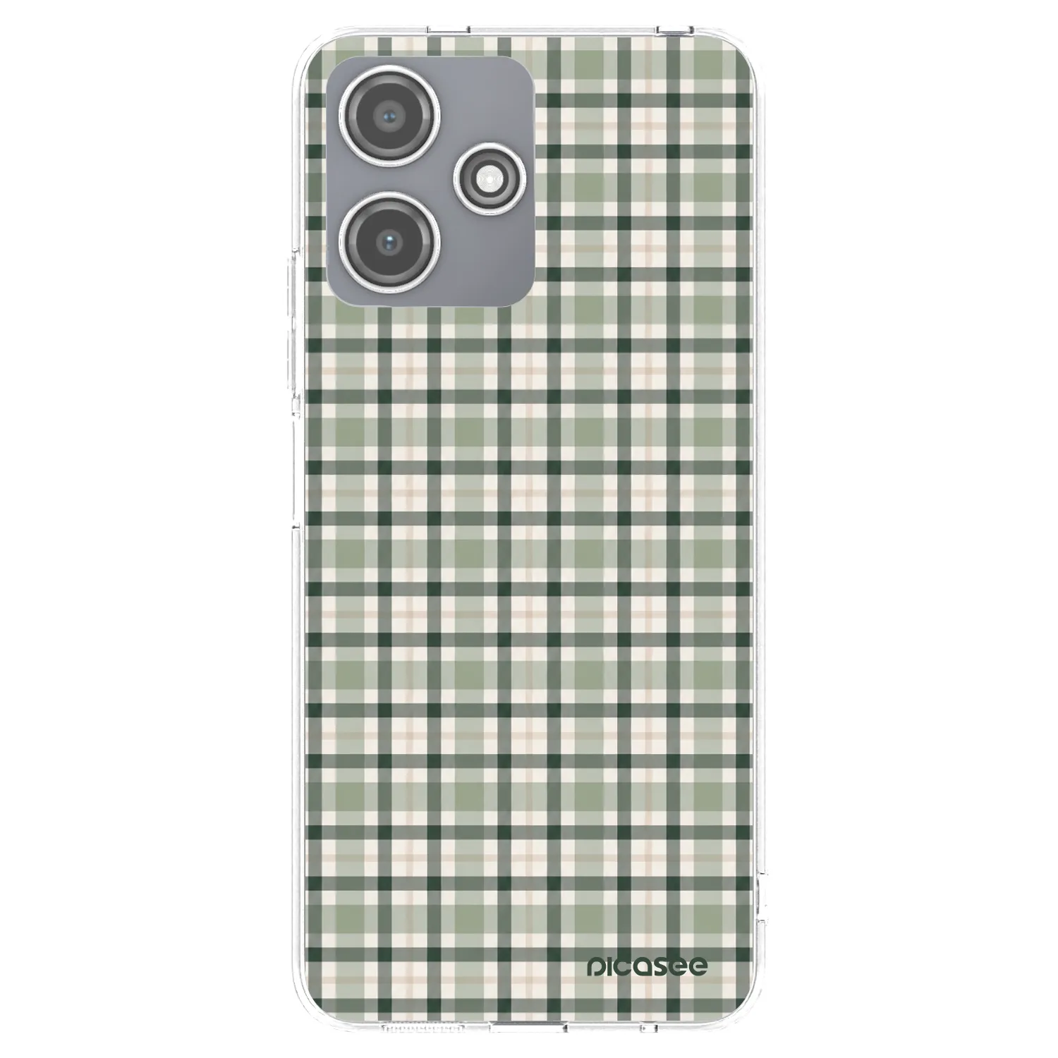 Picasee Xiaomi Redmi 12 5G Hülle - Transparentes Silikon - Sage Tartan