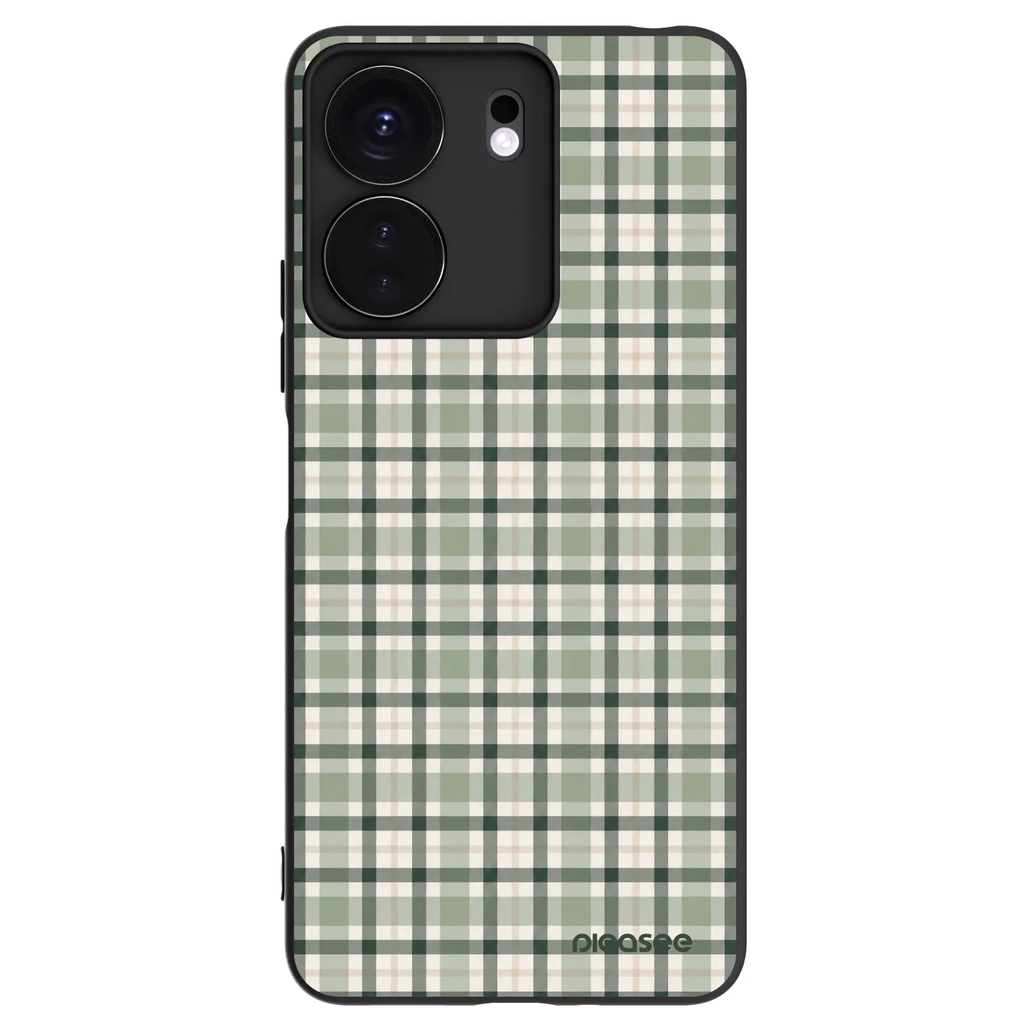 Picasee Xiaomi Redmi 13C 4G Hülle - Schwarzes Silikon - Sage Tartan