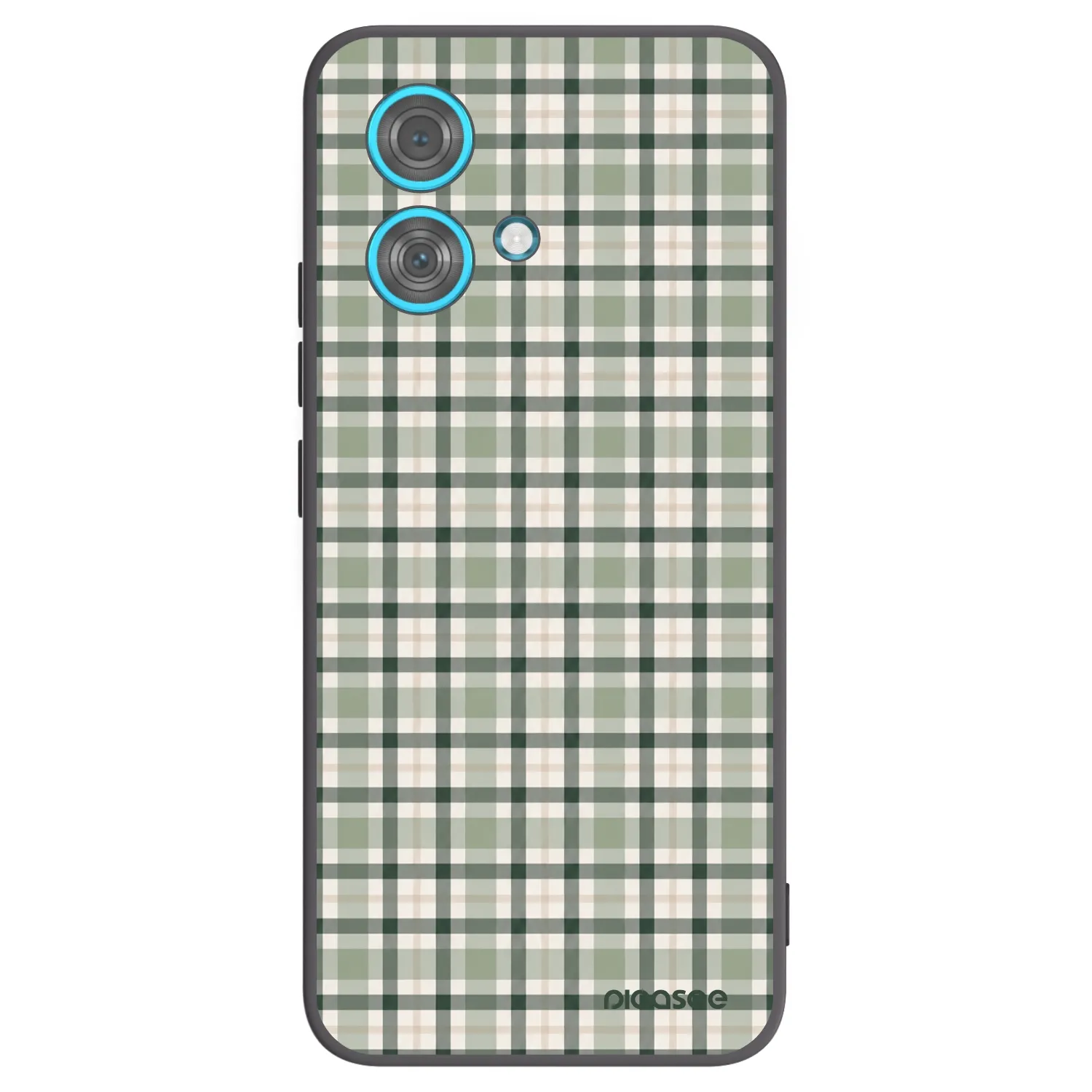 Picasee Motorola Edge 40 Neo Hülle - Schwarzes Silikon - Sage Tartan