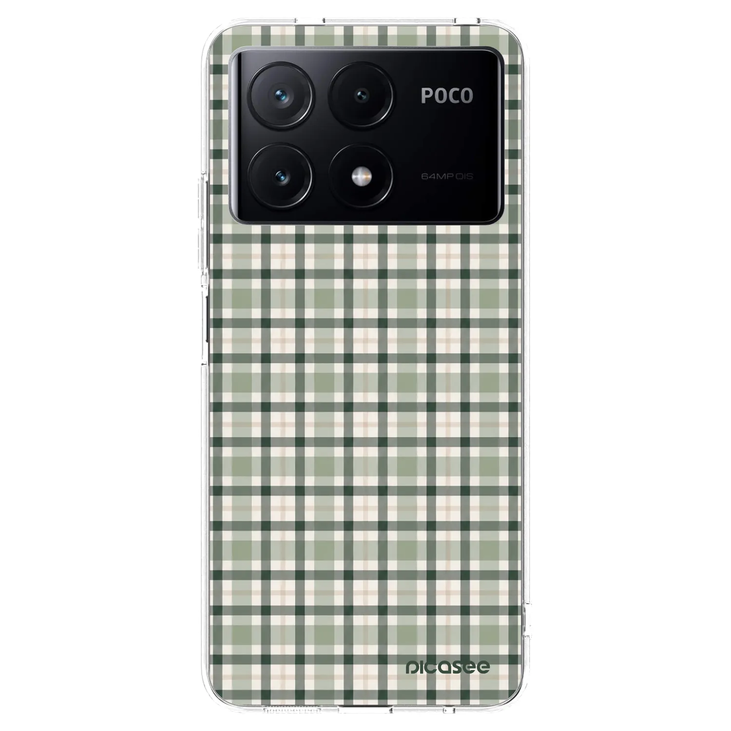Picasee Xiaomi Poco X6 Pro Hülle - Transparentes Silikon - Sage Tartan