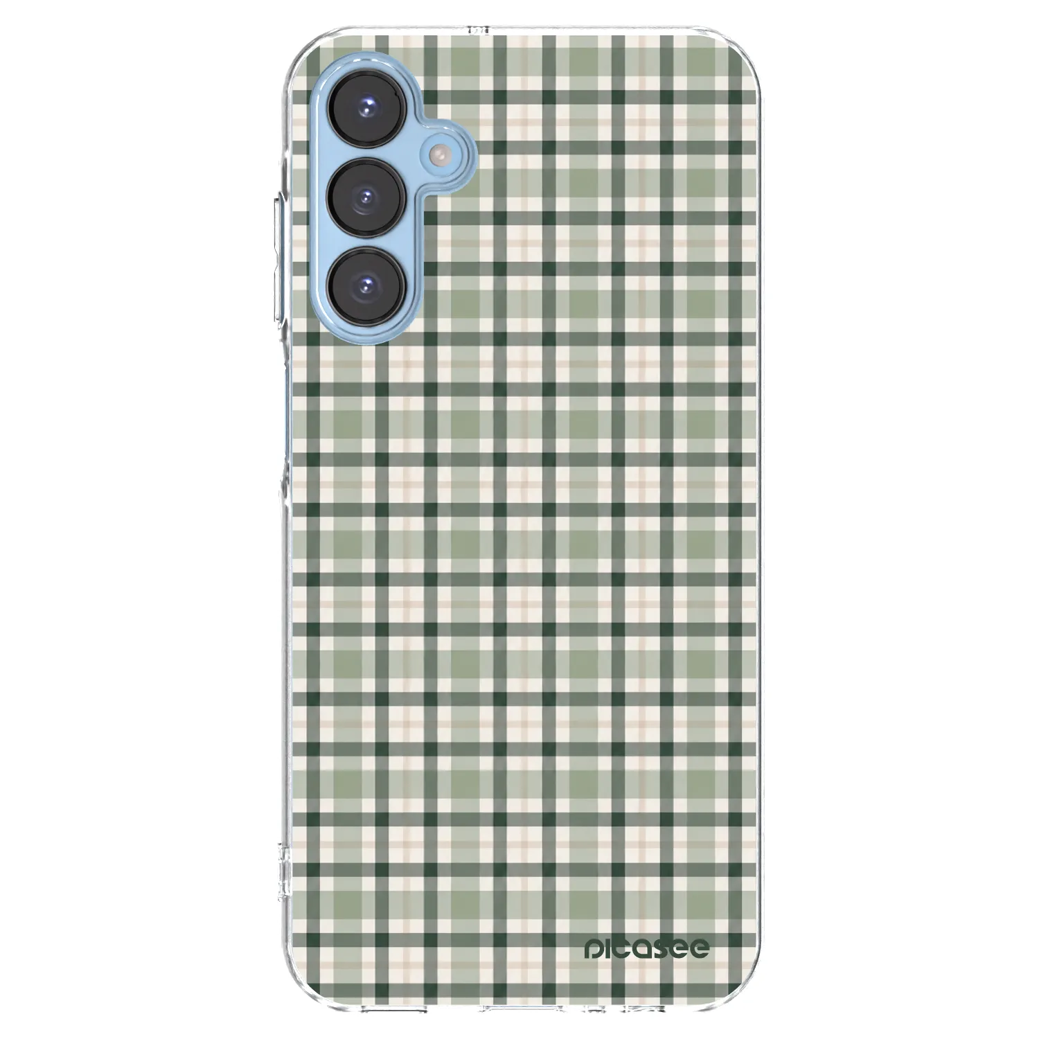 Picasee Samsung Galaxy A15 A156B 5G Hülle - Transparentes Silikon - Sage Tartan