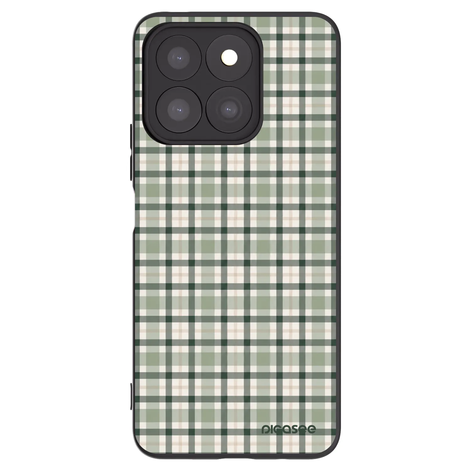 Picasee Honor X8b Hülle - Schwarzes Silikon - Sage Tartan
