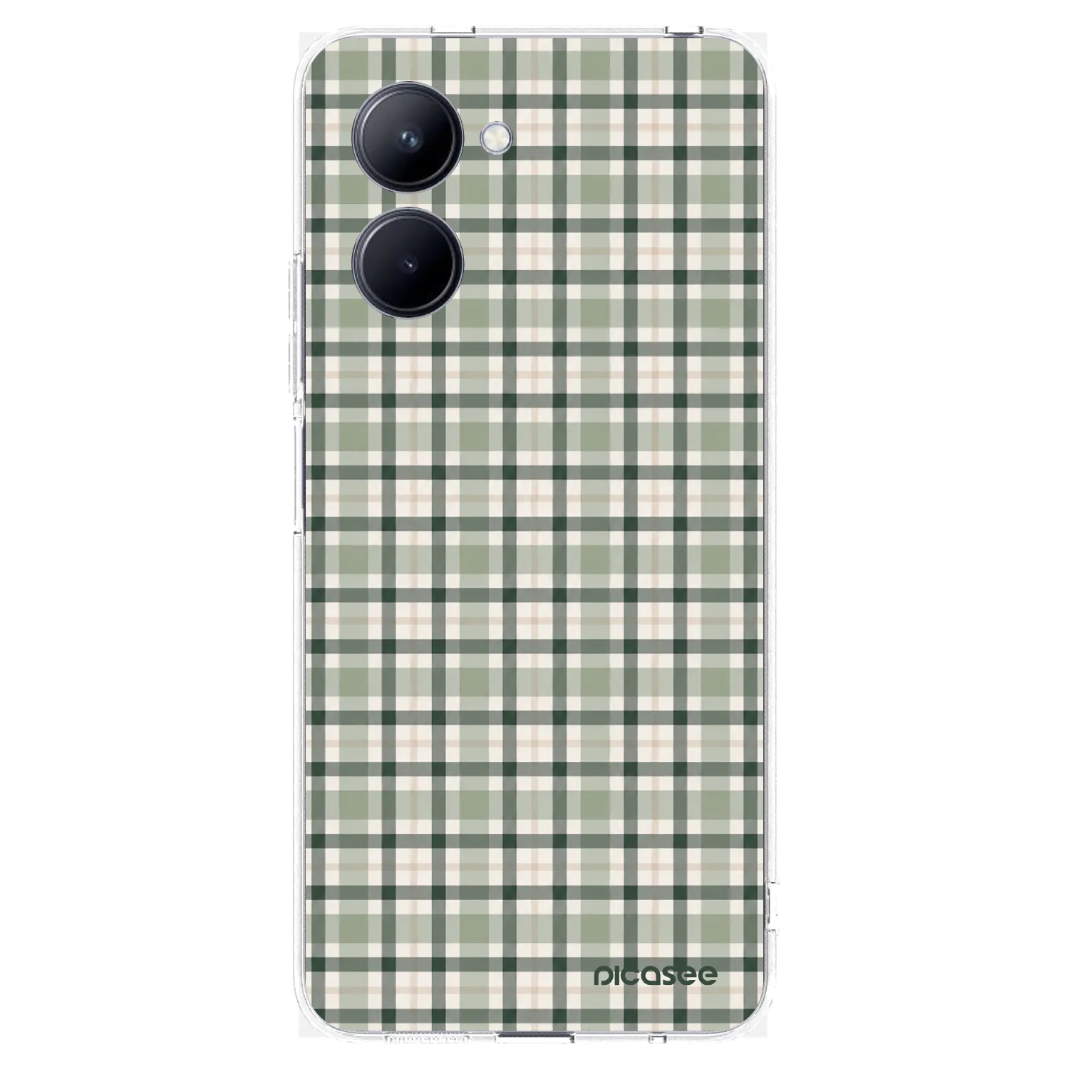 Picasee Realme C33 (2023) Hülle - Transparentes Silikon - Sage Tartan