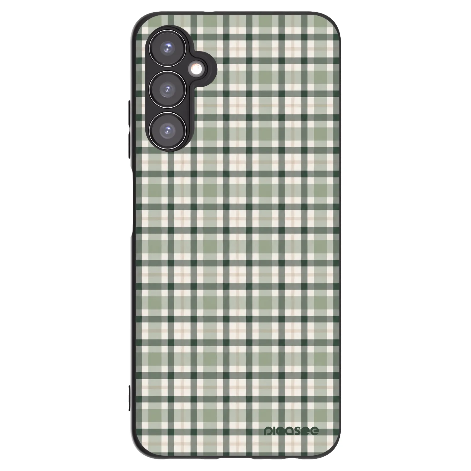 Picasee Samsung Galaxy A05s A057G Hülle - Schwarzes Silikon - Sage Tartan