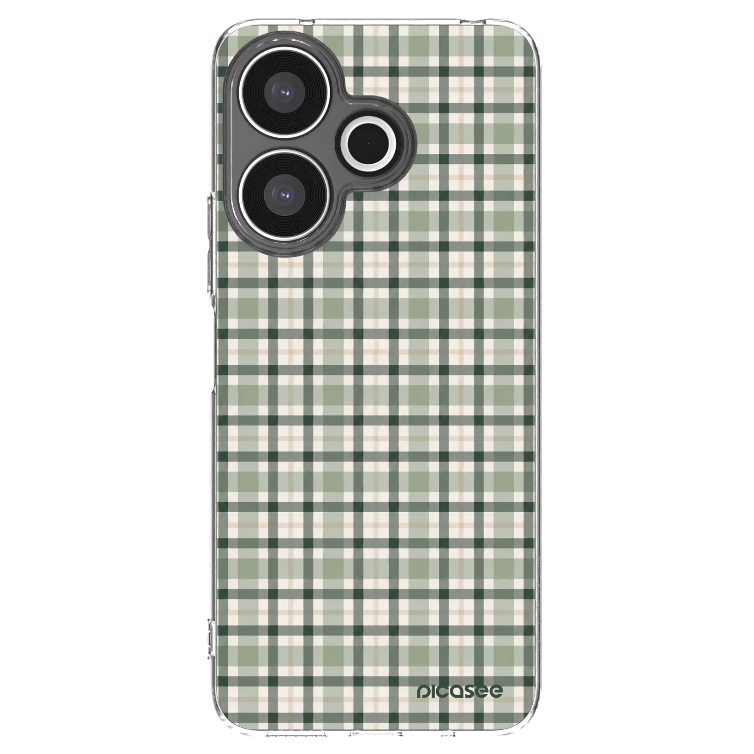 Picasee Xiaomi Redmi 13 4G Hülle - Transparentes Silikon - Sage Tartan