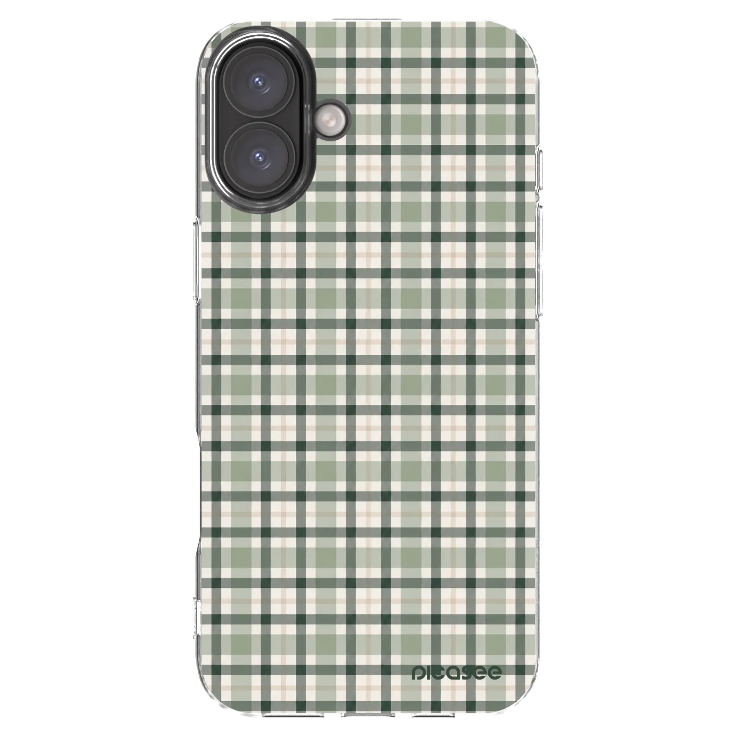 Picasee Apple iPhone 16 Plus Hülle - Transparentes Silikon - Sage Tartan
