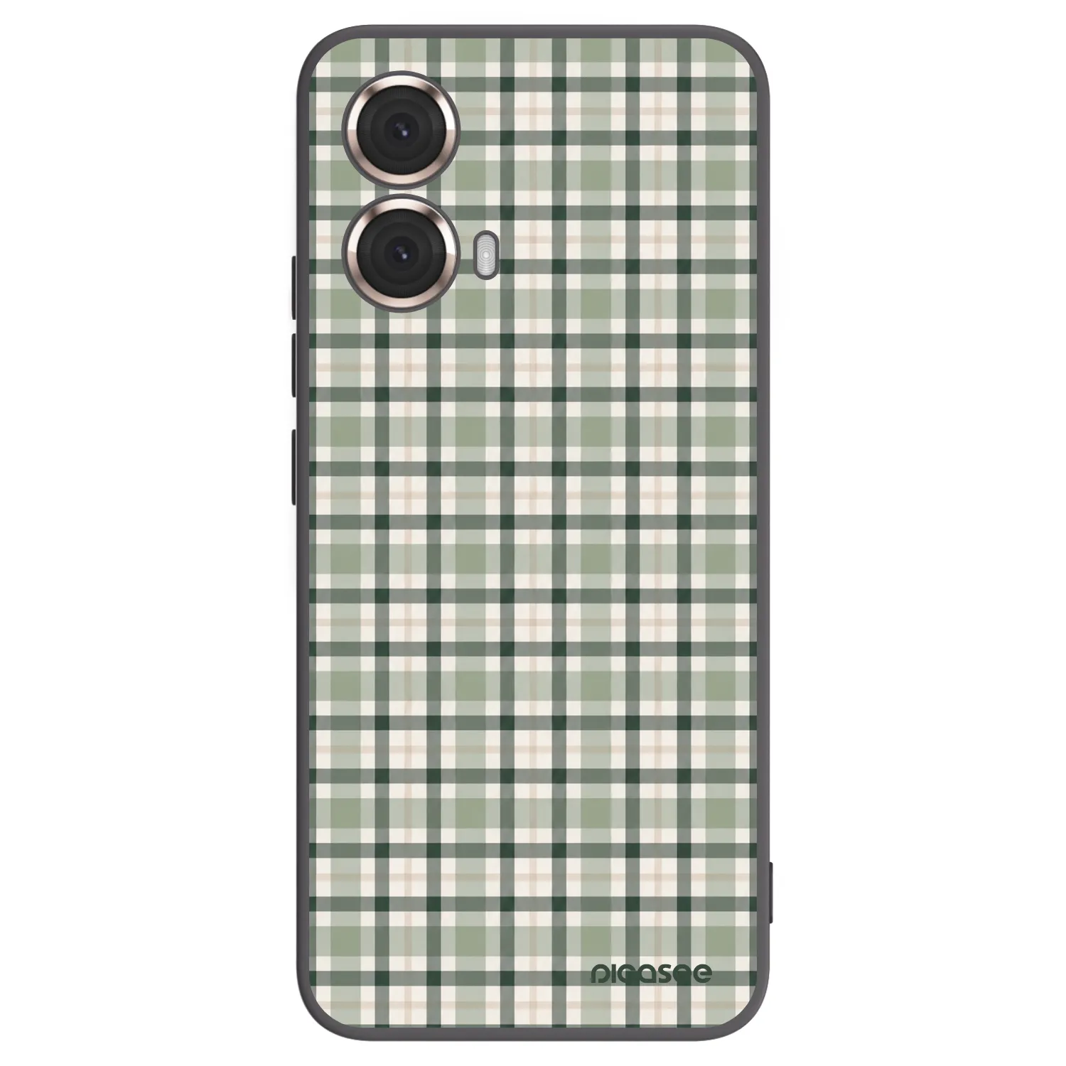 Picasee Motorola Moto G85 Hülle - Schwarzes Silikon - Sage Tartan