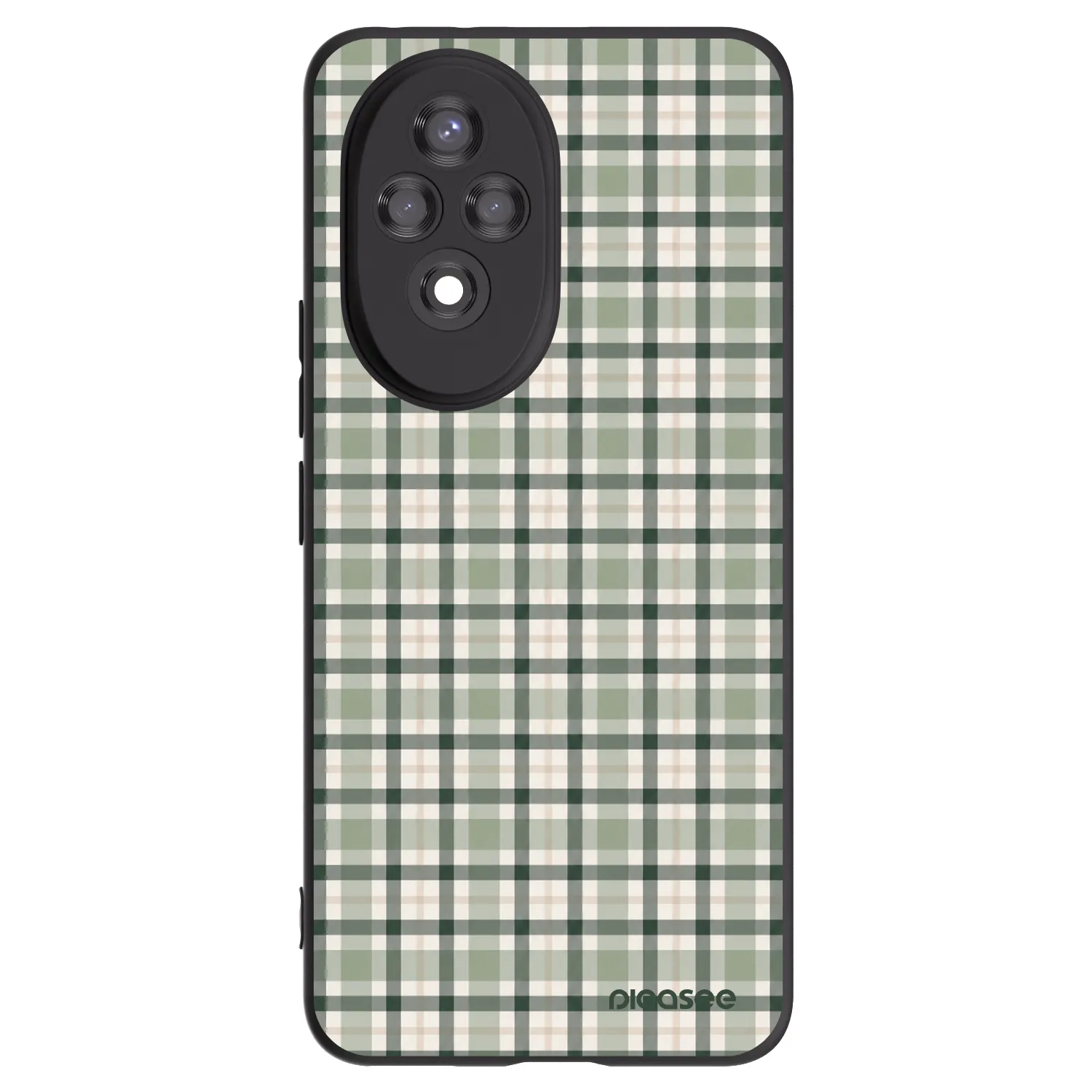 Picasee Honor 200 Pro 5G Hülle - Schwarzes Silikon - Sage Tartan