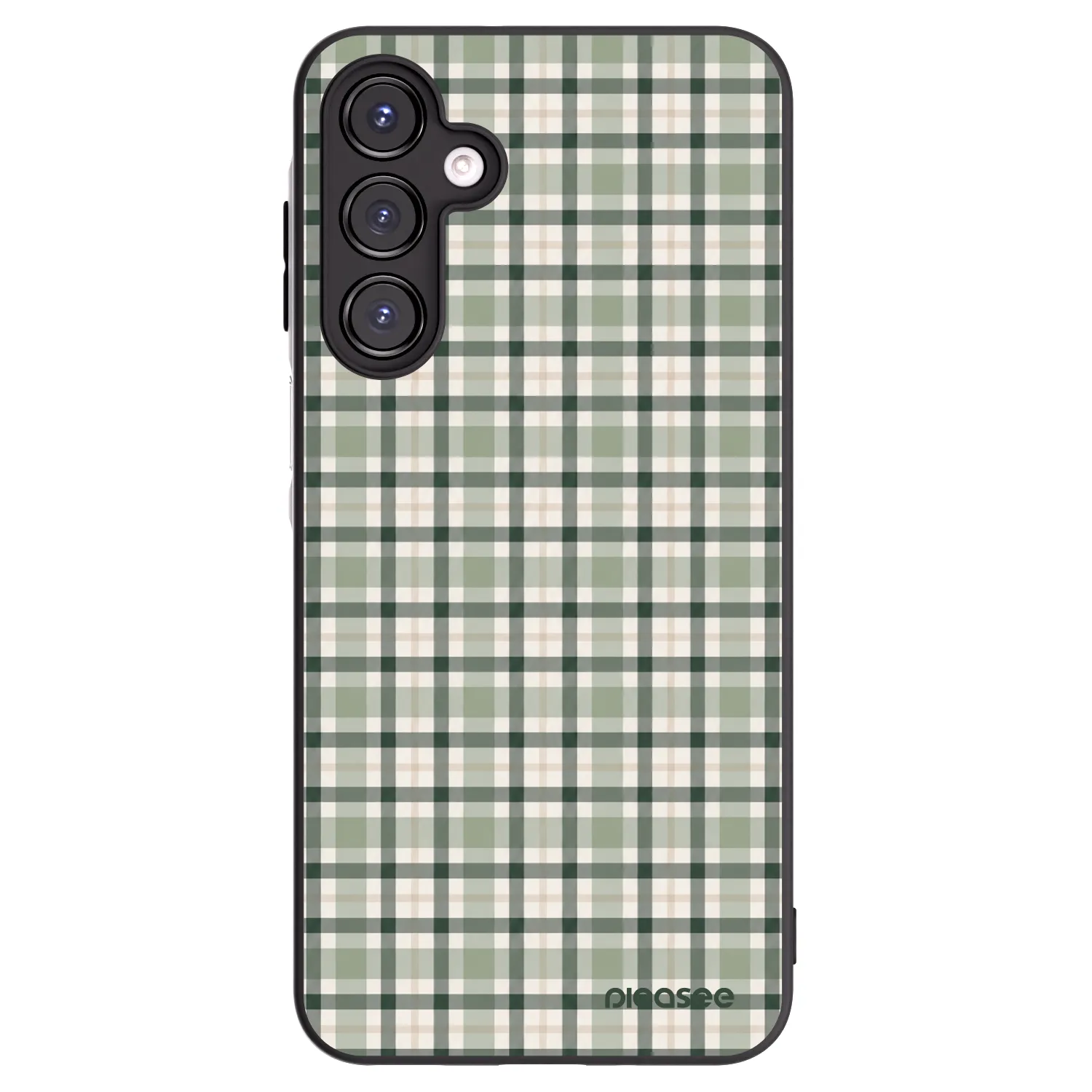 Picasee Samsung Galaxy A16 5G Hülle - Schwarzes Silikon - Sage Tartan