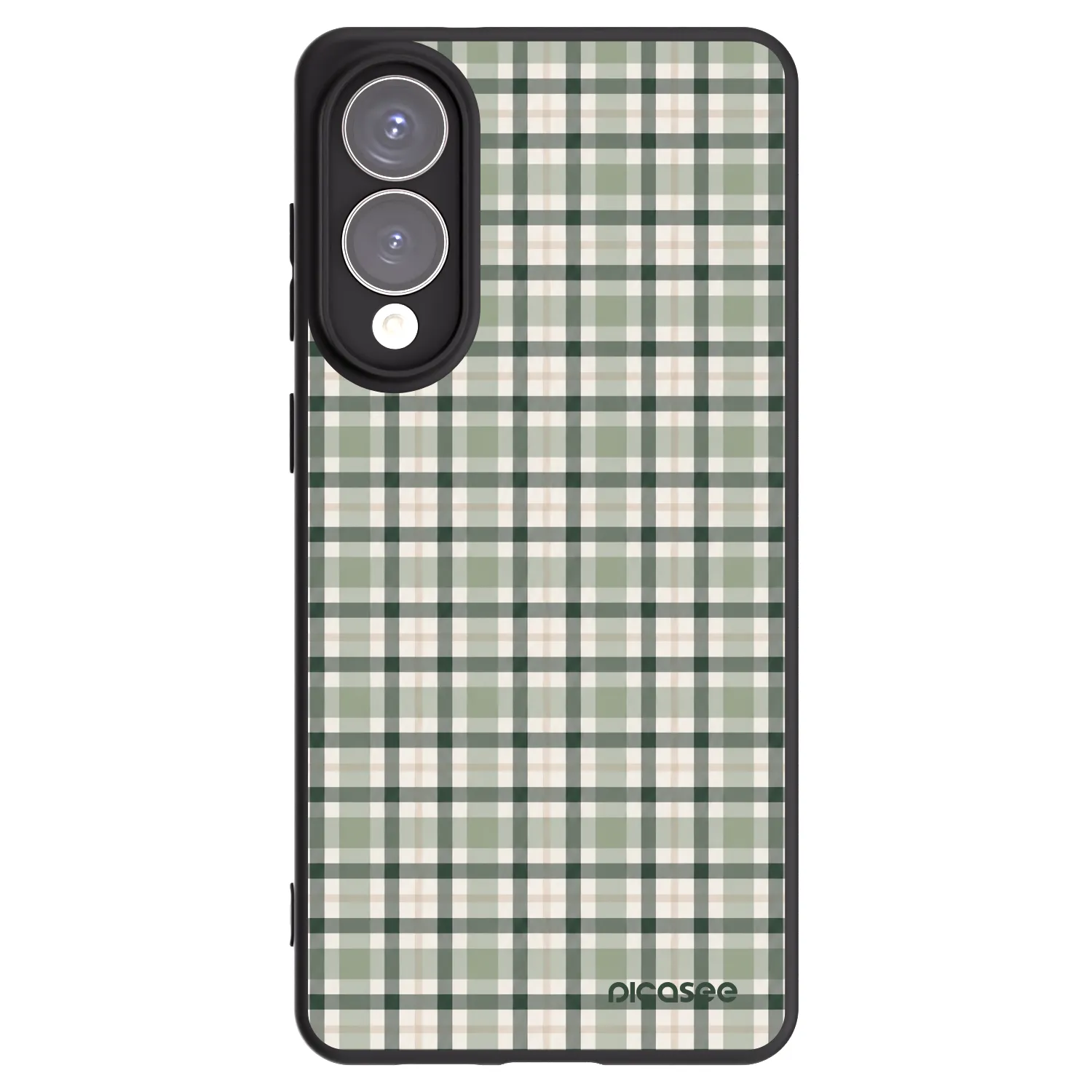 Picasee Samsung Galaxy S25 Edge 5G Hülle - Schwarzes Silikon - Sage Tartan