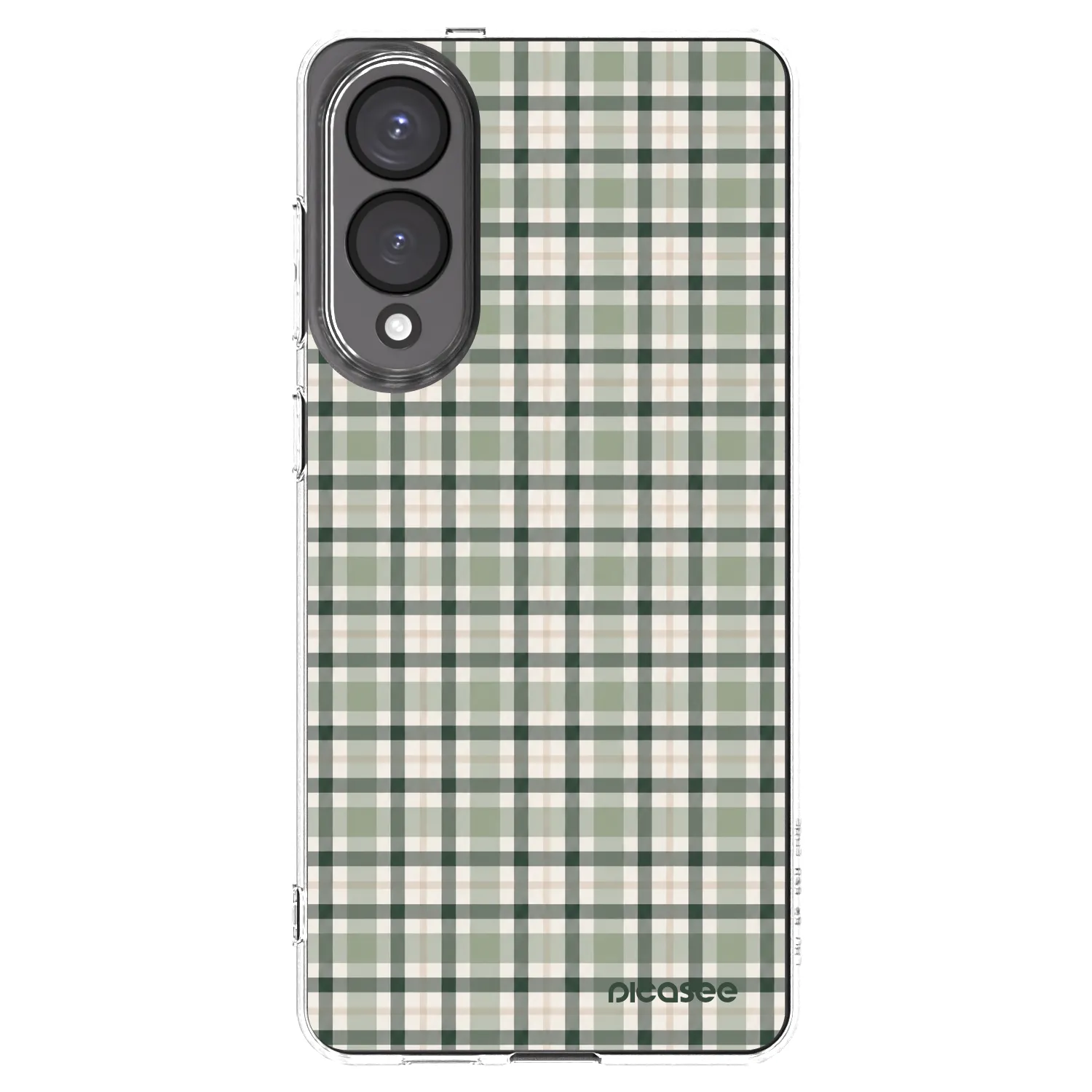 Picasee Samsung Galaxy S25 Edge 5G Hülle - Transparentes Silikon - Sage Tartan