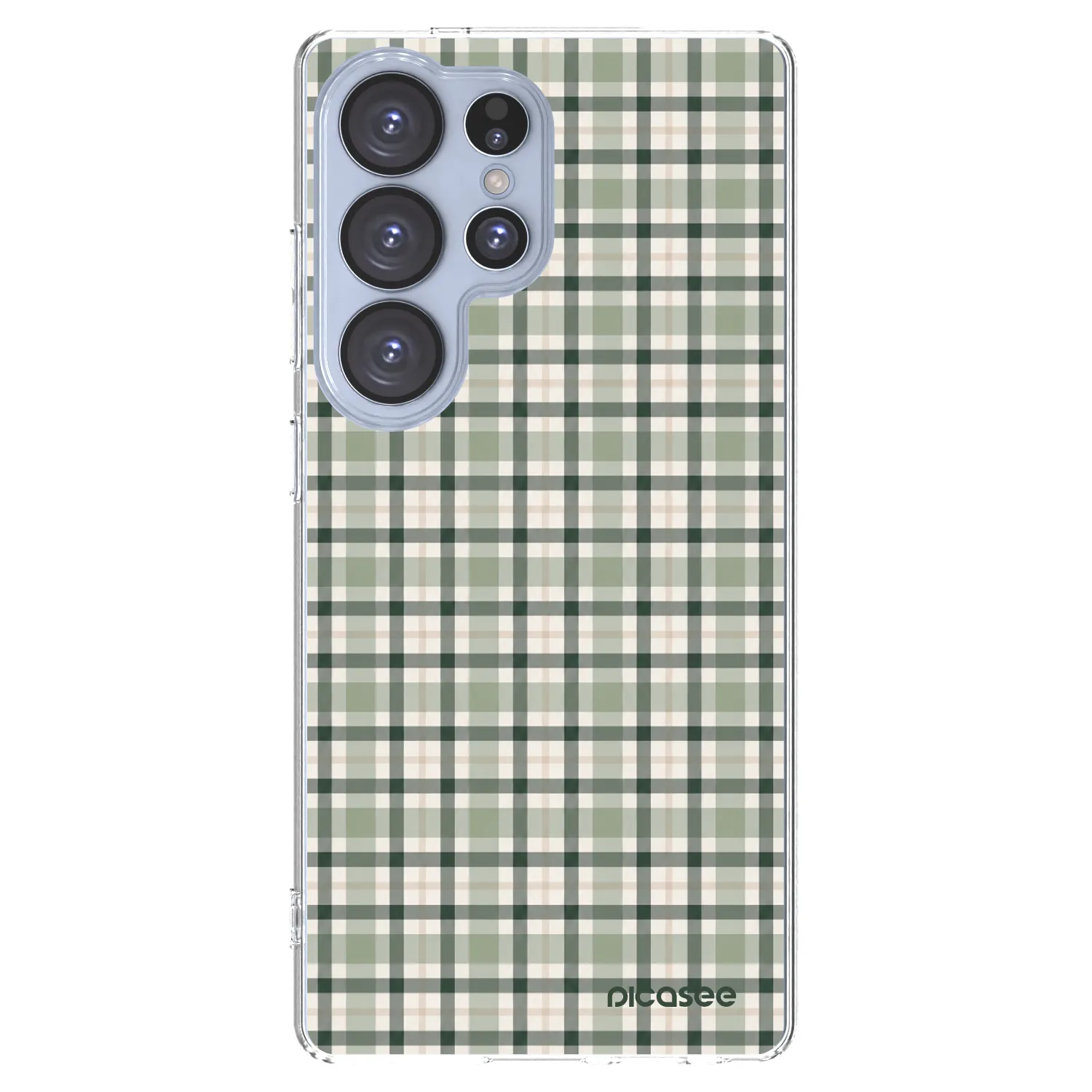 Picasee Samsung Galaxy S25 Ultra 5G Hülle - Transparentes Silikon - Sage Tartan