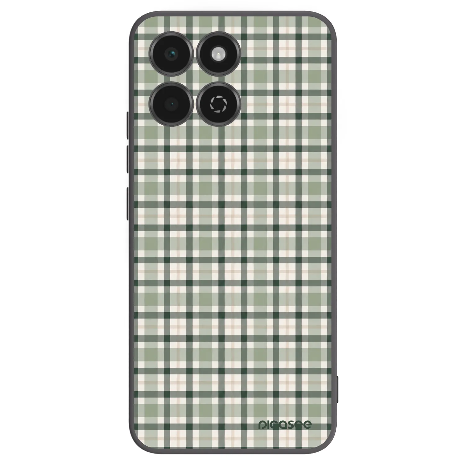 Picasee Honor 200 Smart 5G Hülle - Schwarzes Silikon - Sage Tartan