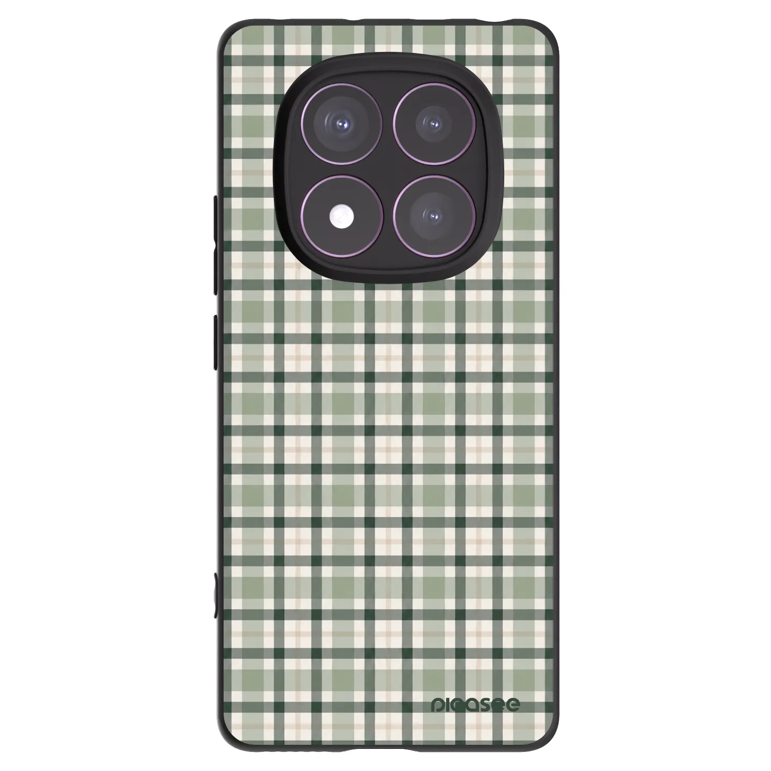 Picasee Xiaomi Redmi Note 14 Pro 4G Hülle - Schwarzes Silikon - Sage Tartan